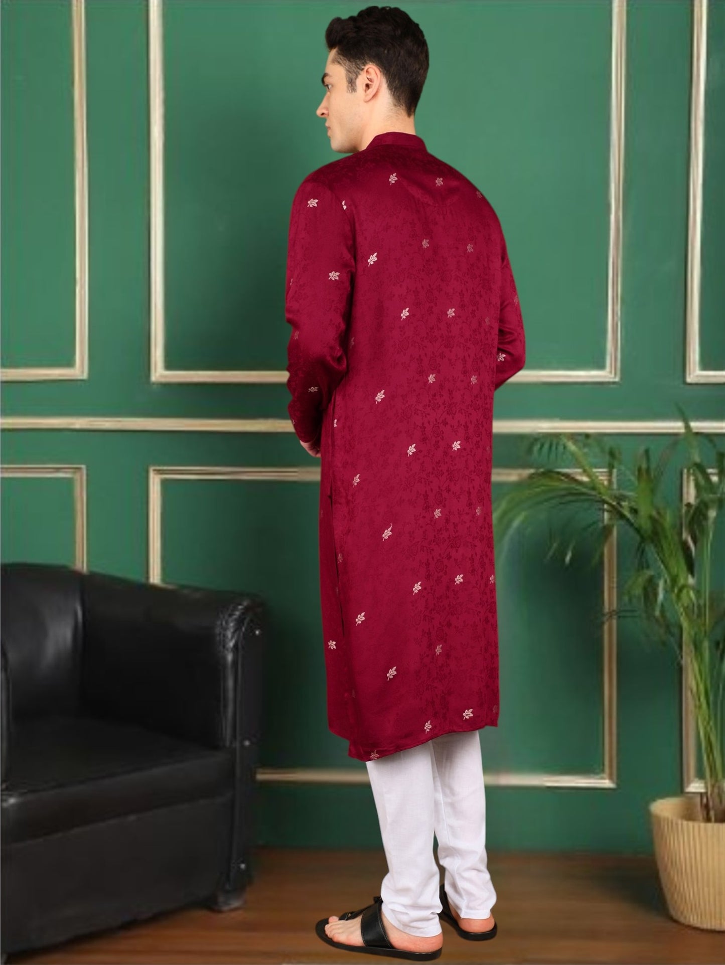 Tattva Men Geometric Printed Kurta Pyjama Set