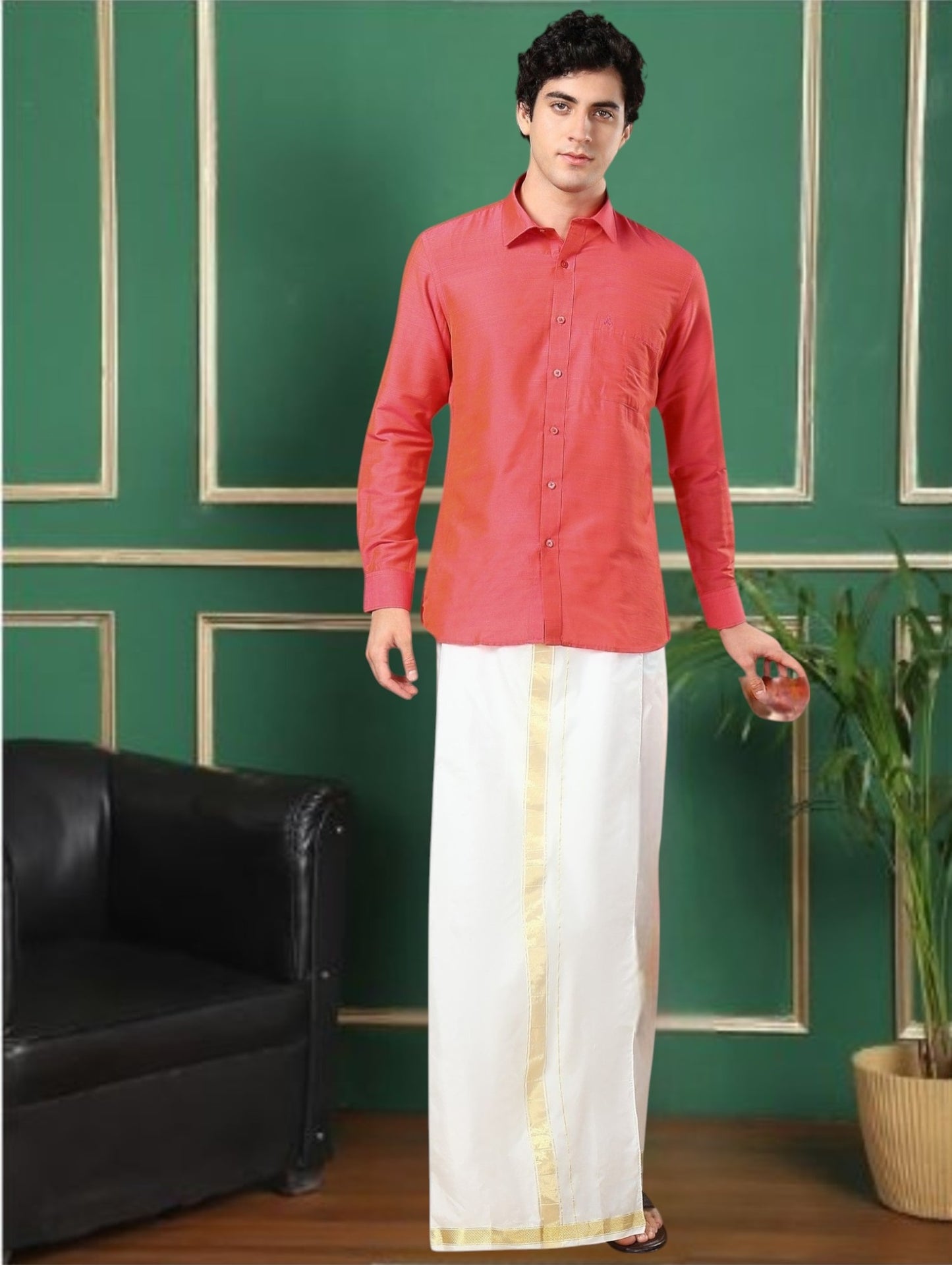 Tattva Men Fuchsia Solid Shirt
