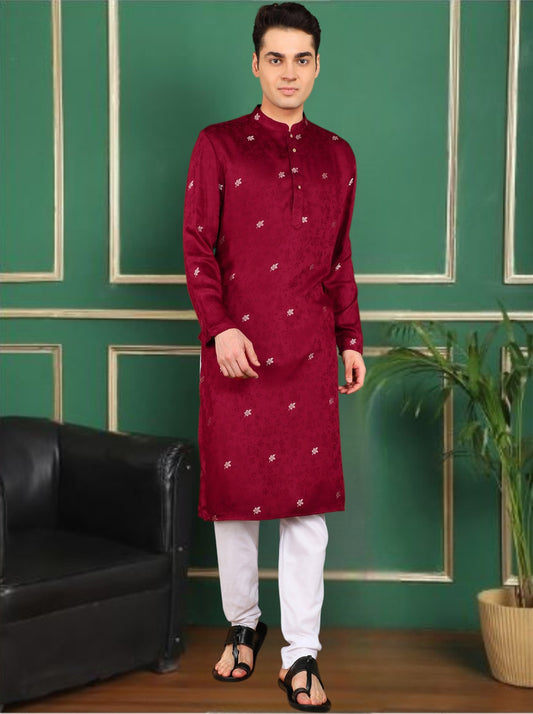 Tattva Men Geometric Printed Kurta Pyjama Set