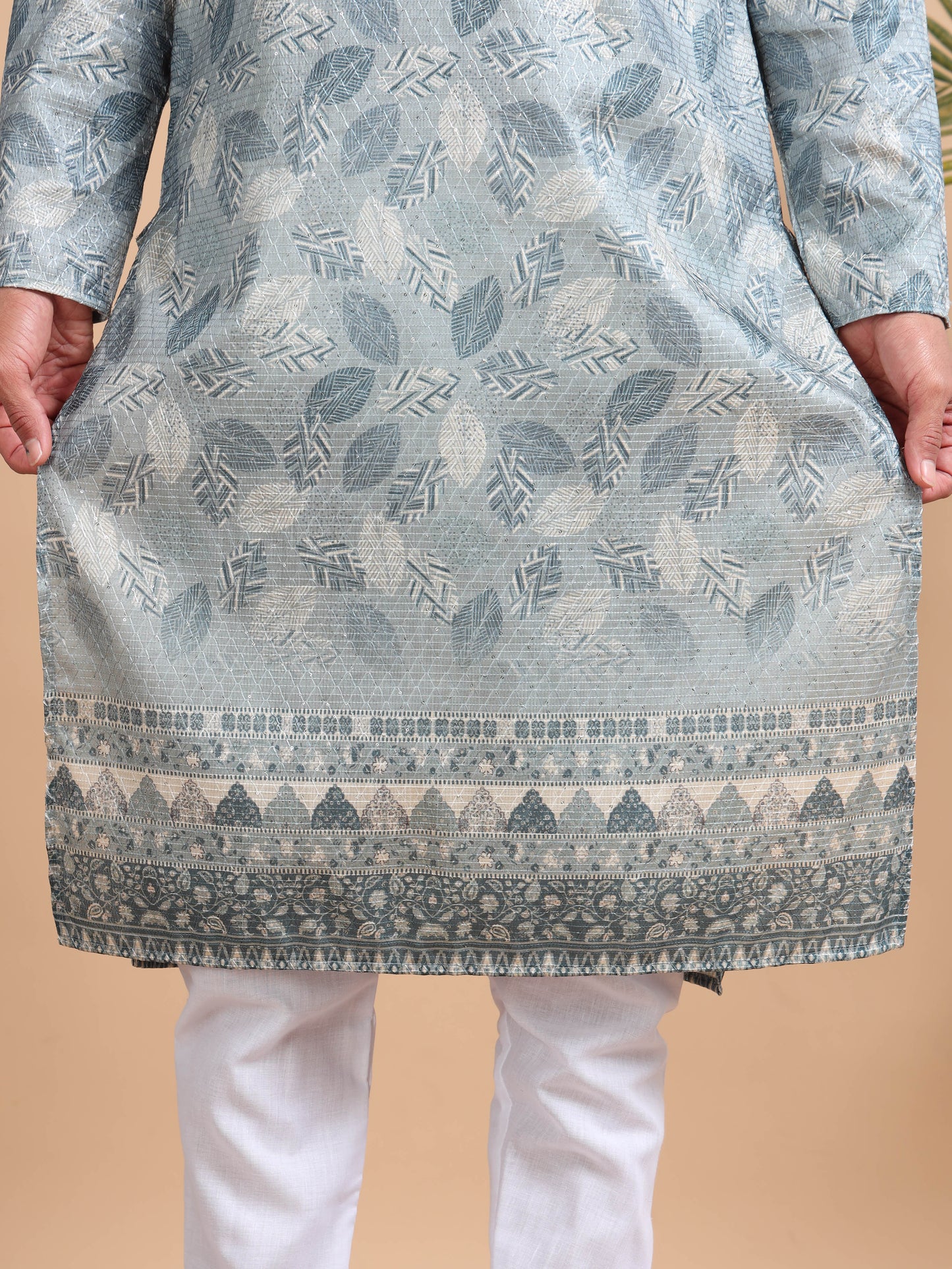 Tattva Men Ethnic Motifs Printed Regular Thread Work Kurta with Pyjamas