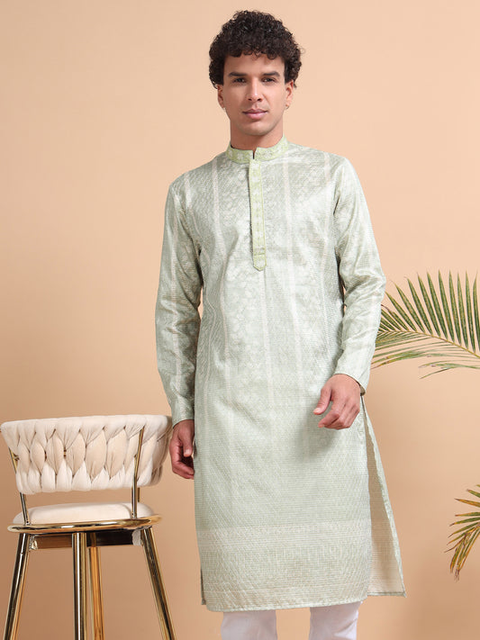 Tattva Men Ethnic Motifs Printed Regular Thread Work Kurta with Pyjamas