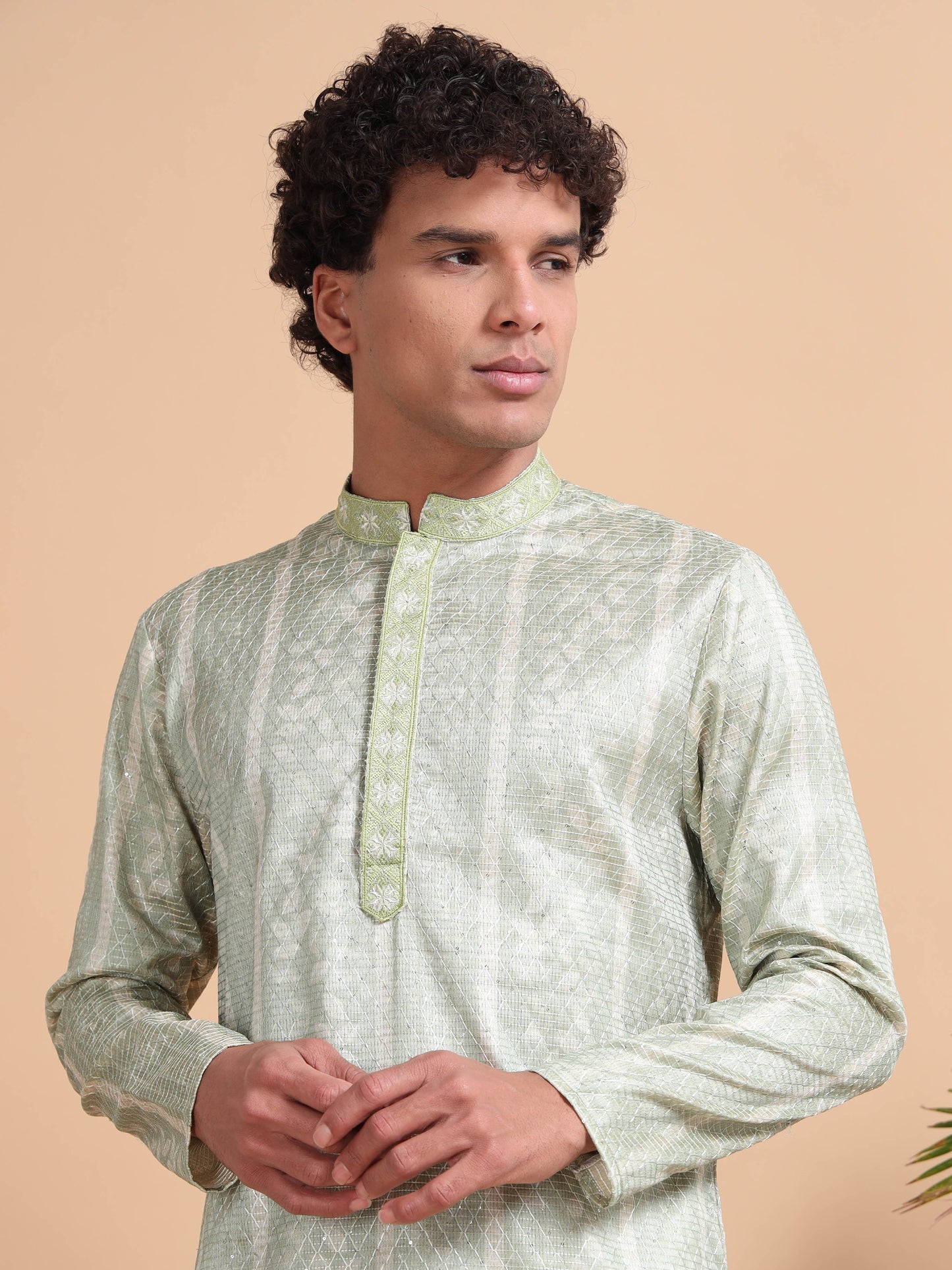 Tattva Men Ethnic Motifs Printed Regular Thread Work Kurta with Pyjamas