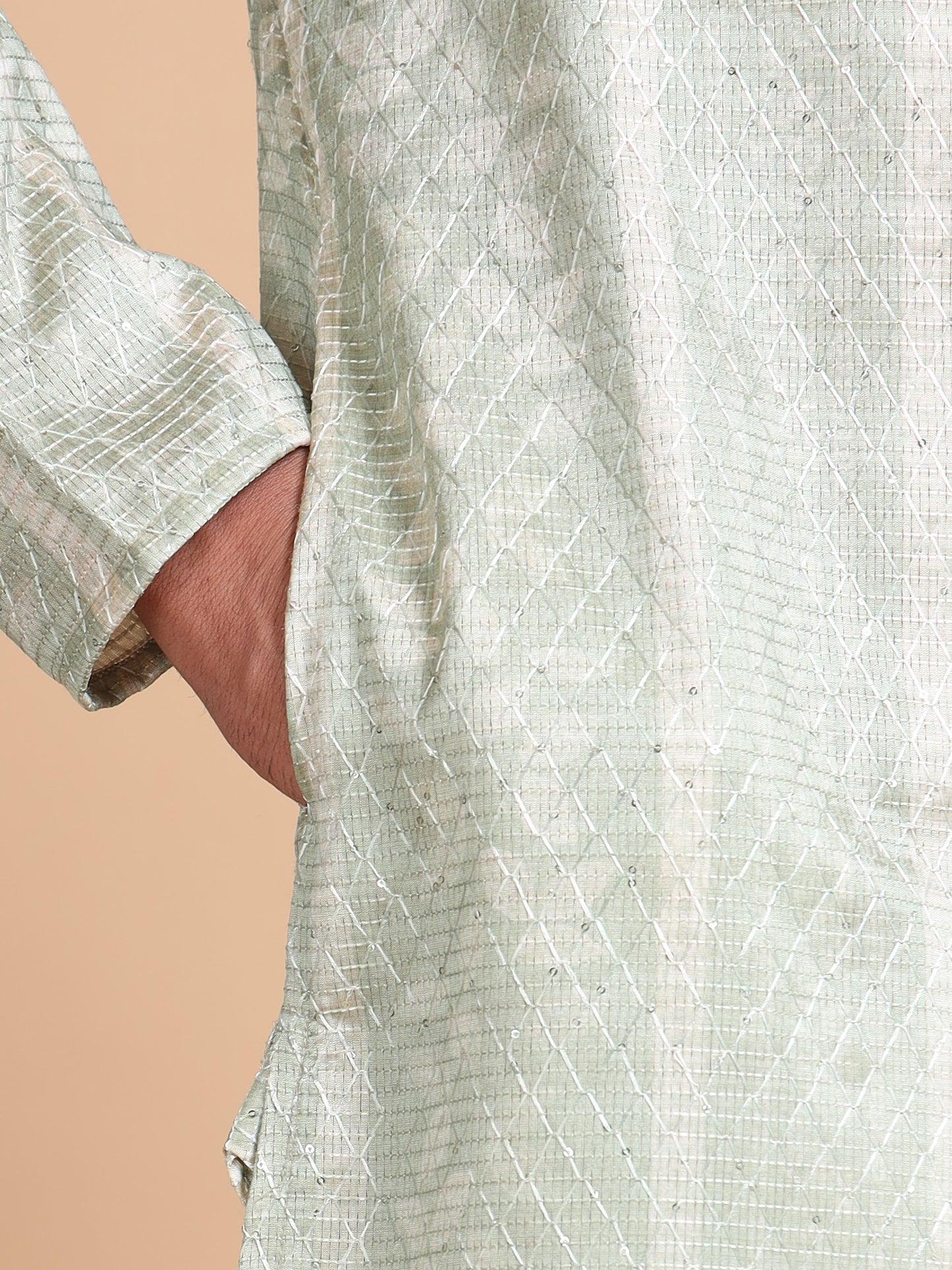 Tattva Men Ethnic Motifs Printed Regular Thread Work Kurta with Pyjamas