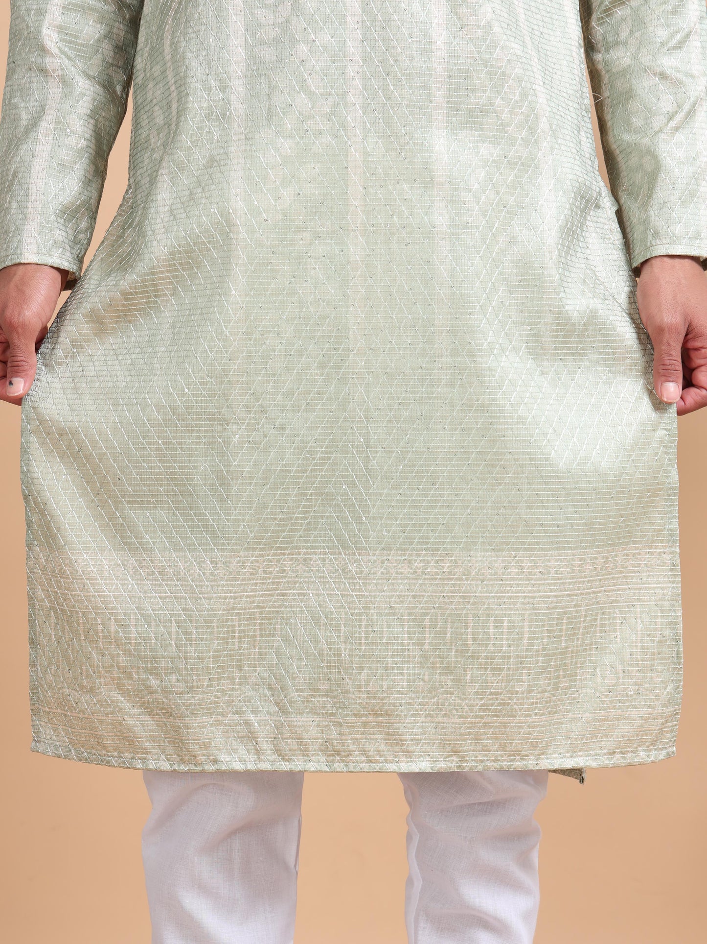 Tattva Men Ethnic Motifs Printed Regular Thread Work Kurta with Pyjamas