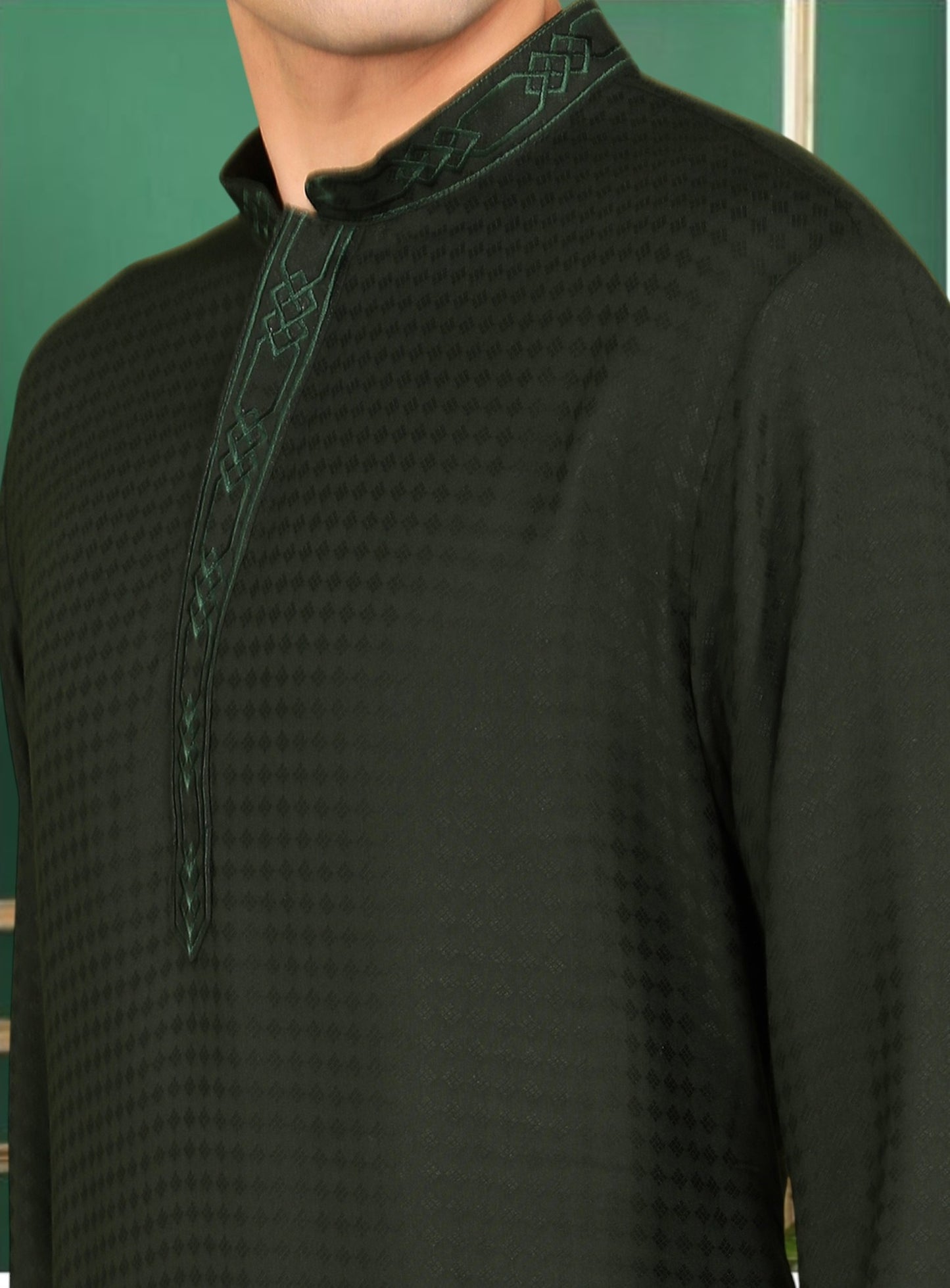 Tattva Men Geometric Kurta Pyjama Set