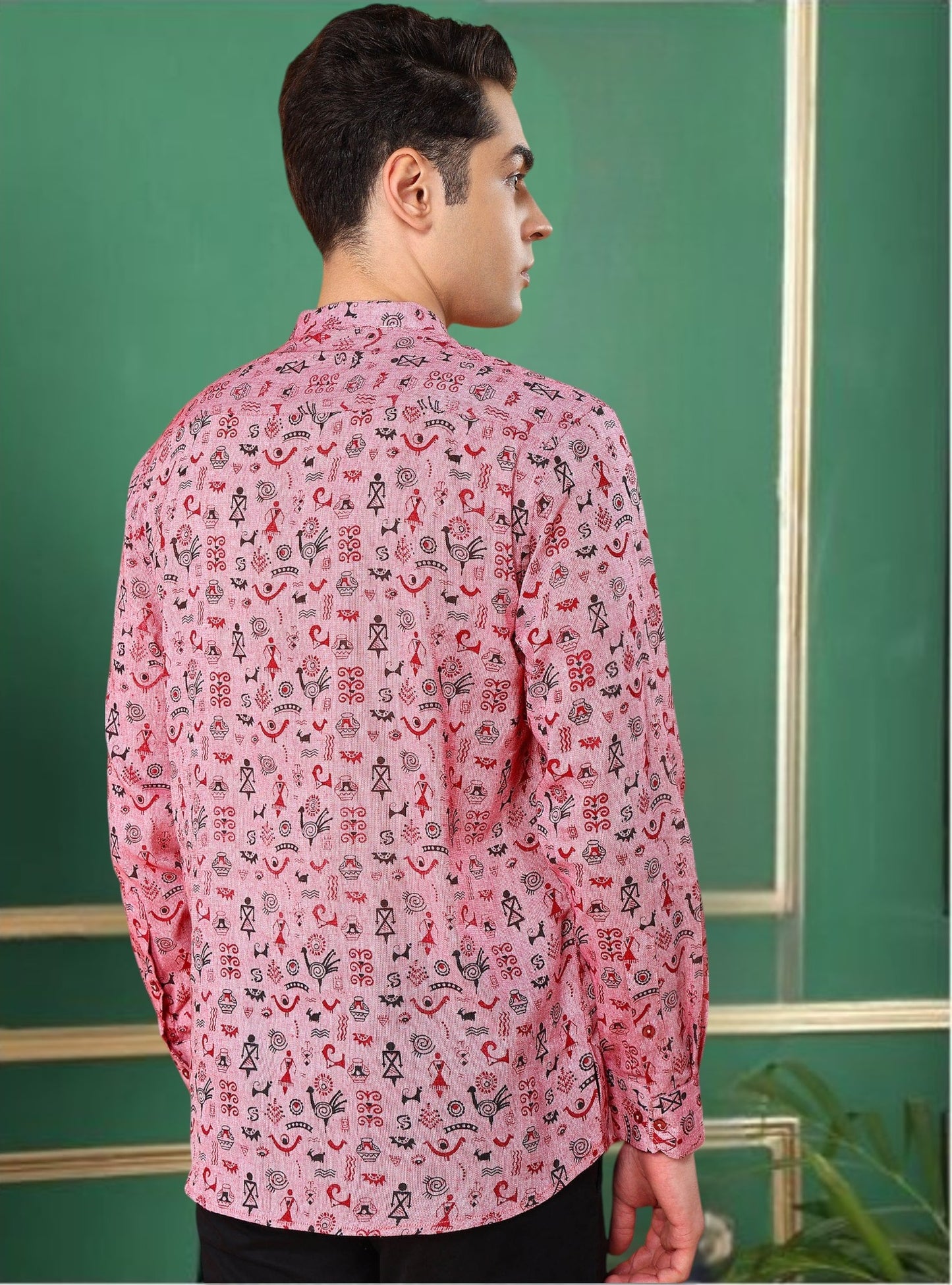 Tattva Men Tribal Printed Short Kurta