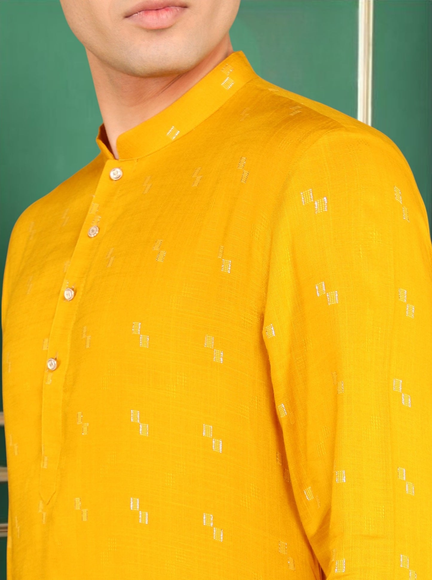 Tattva Men Geometric Printed Kurta Pyjama Set
