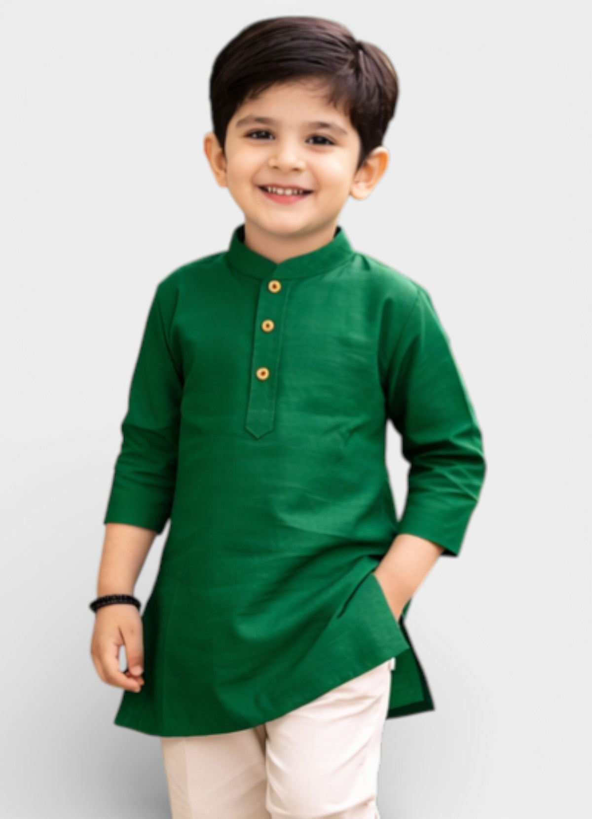 TATTVA Boys Cotton Solid Ethnic Kurta