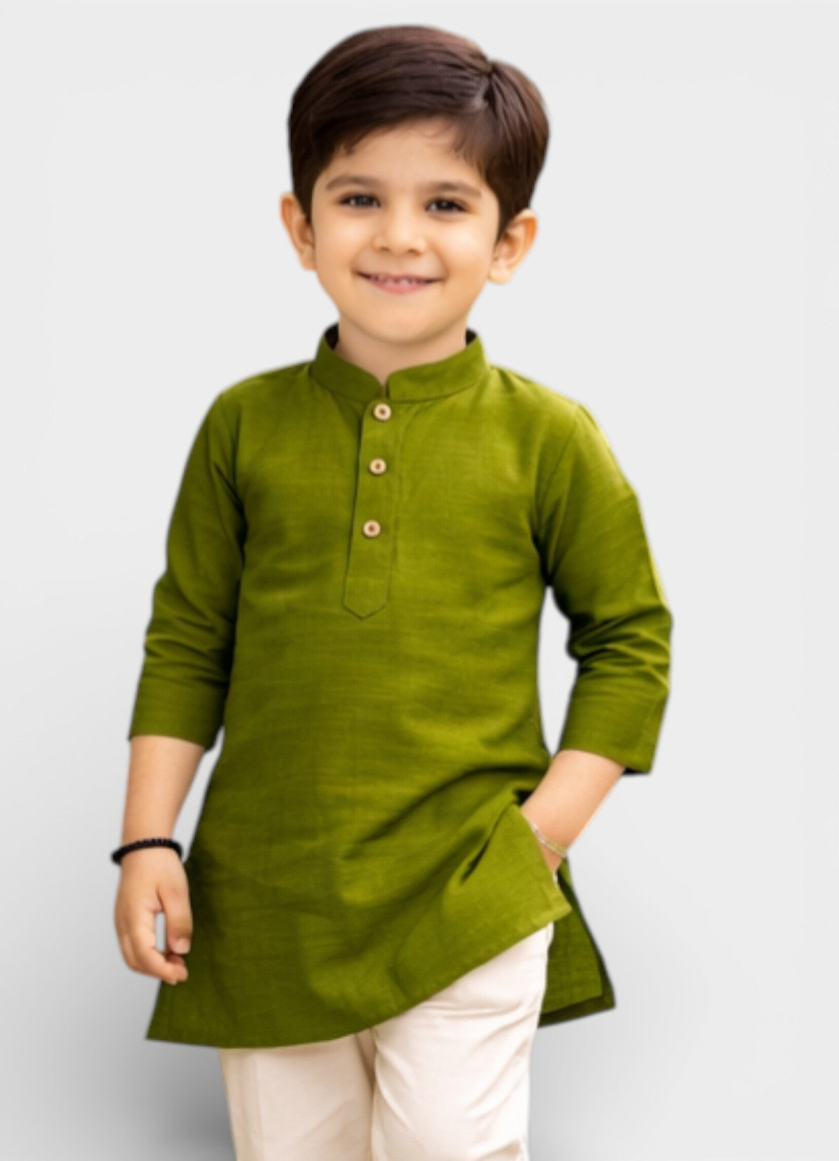 TATTVA Boys Cotton Solid Ethnic Kurta