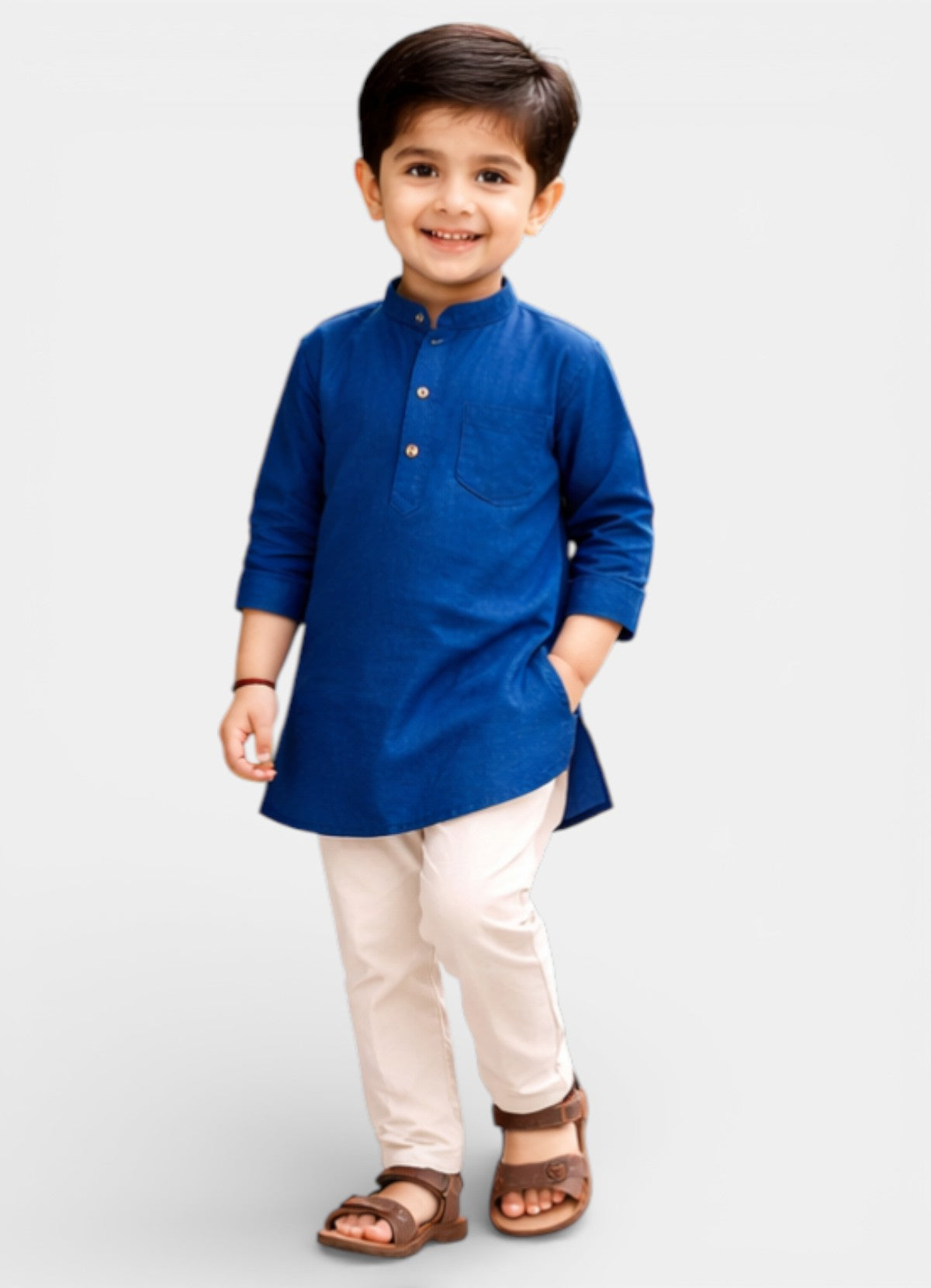 TATTVA Boys Cotton Solid Ethnic Kurta