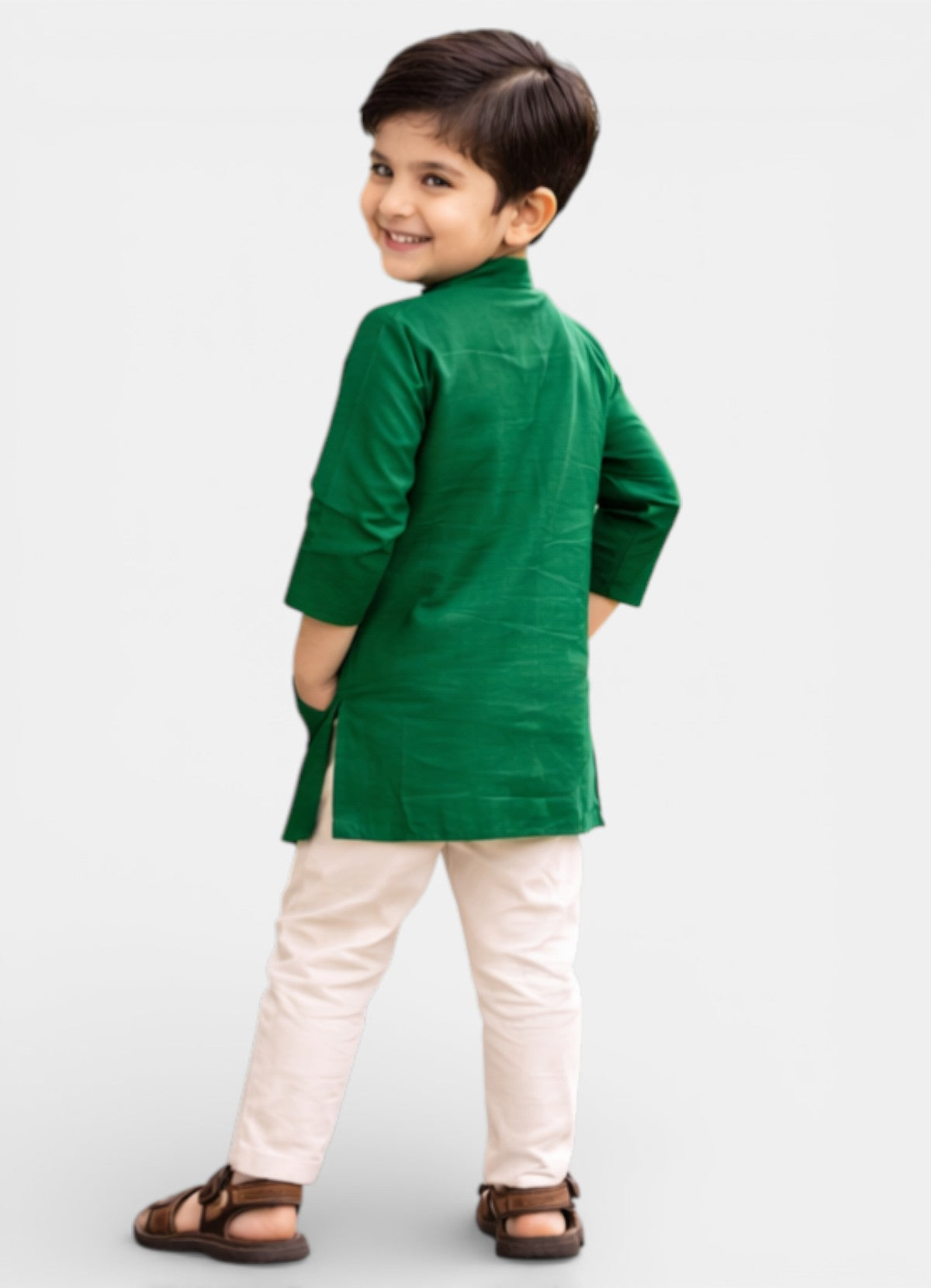 TATTVA Boys Cotton Solid Ethnic Kurta