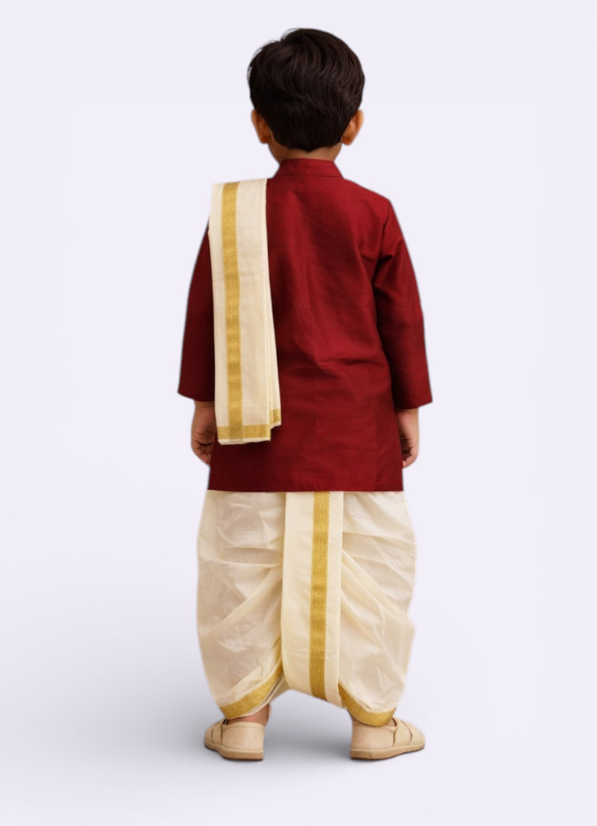 Tattva Boys Art Silk Kurta Dhoti Set