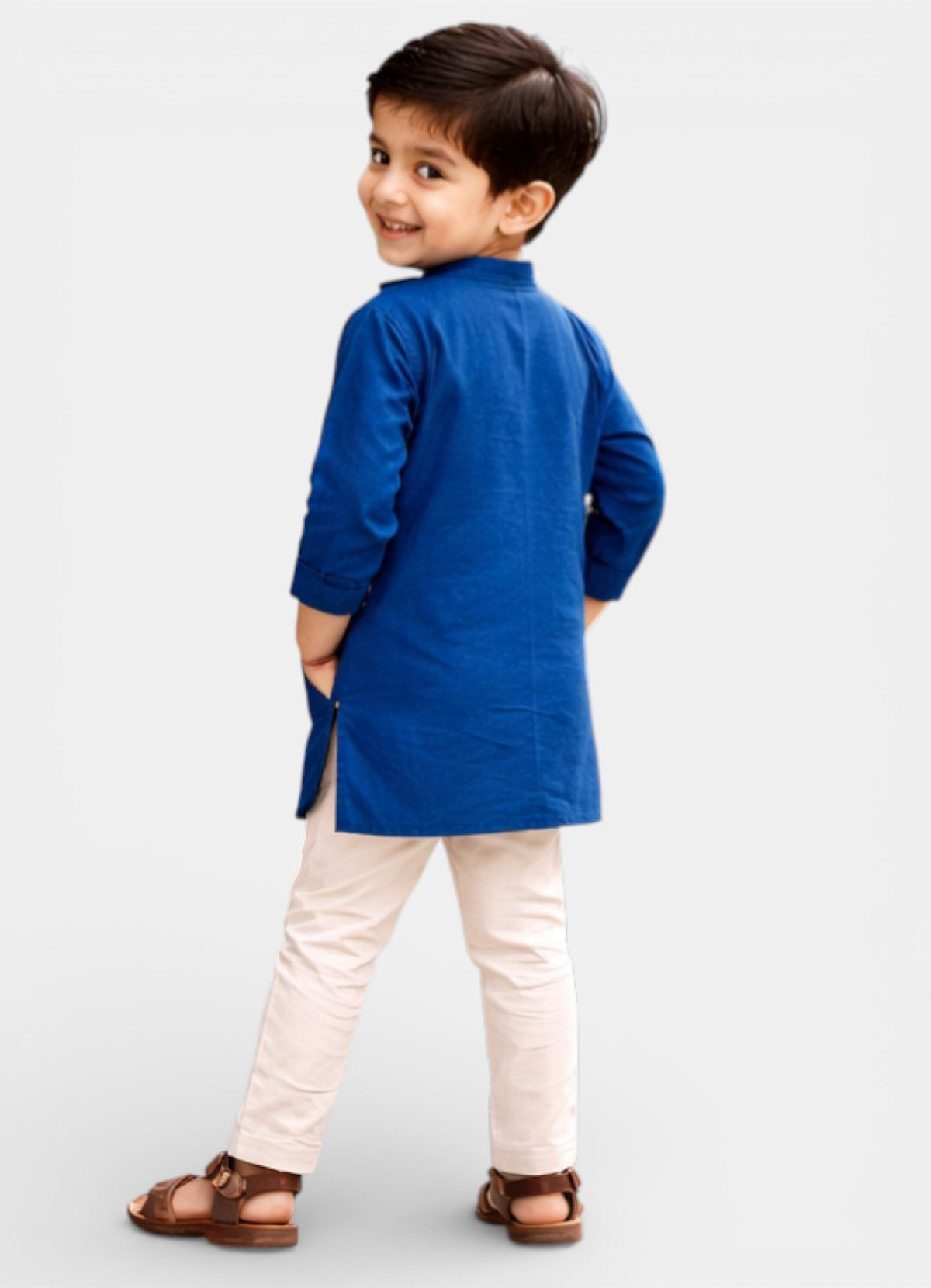 TATTVA Boys Cotton Solid Ethnic Kurta