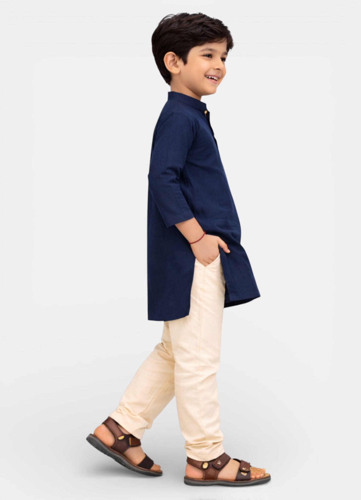 TATTVA Boys Cotton Solid Ethnic Kurta