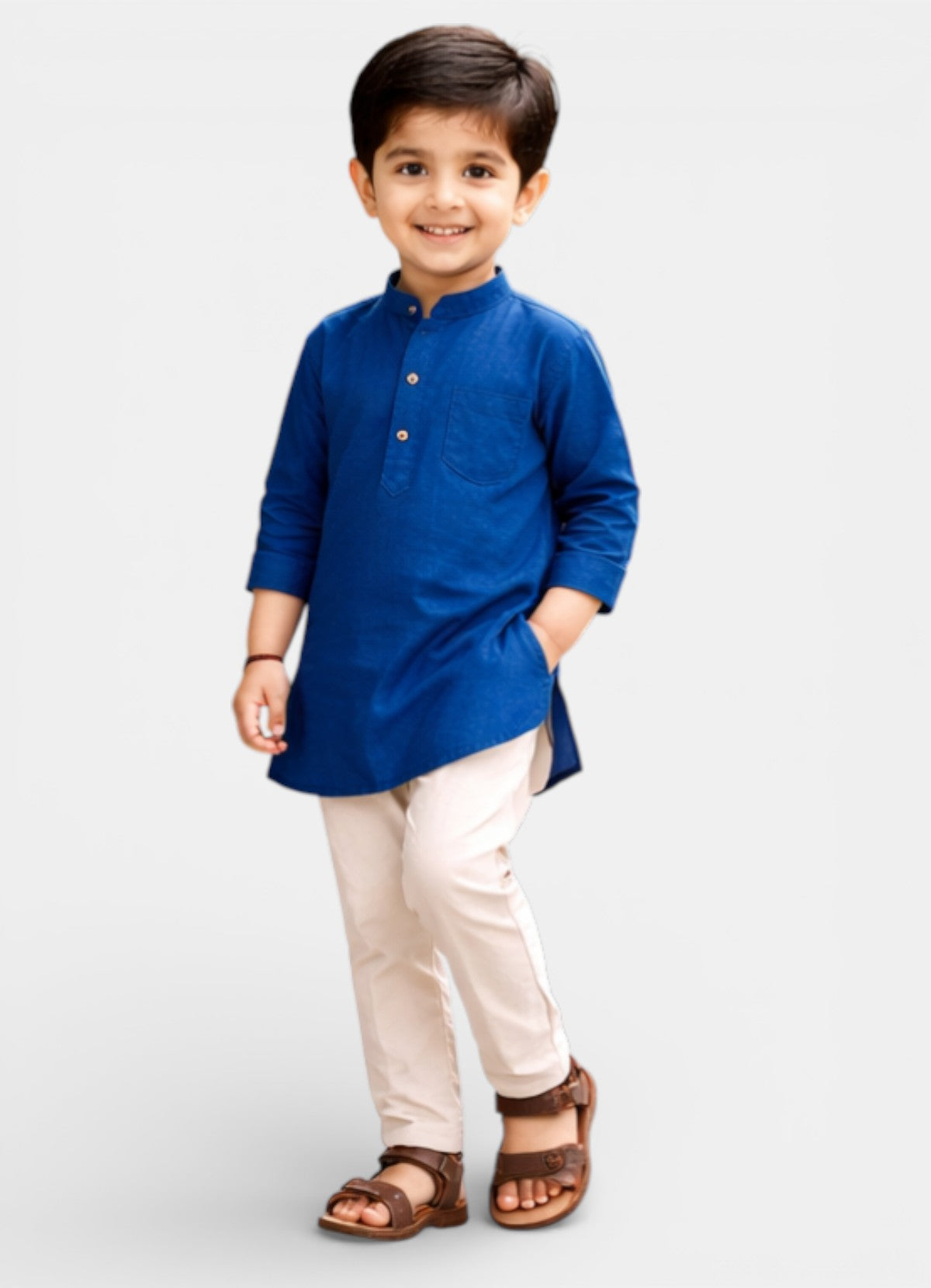 TATTVA Boys Cotton Solid Ethnic Kurta