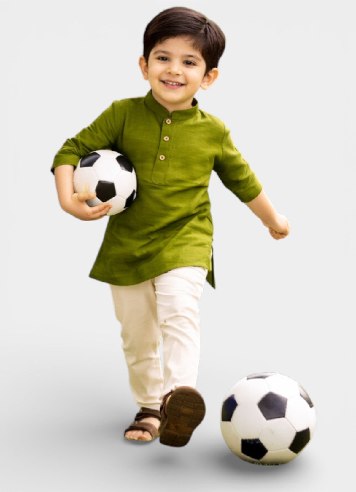 TATTVA Boys Cotton Solid Ethnic Kurta
