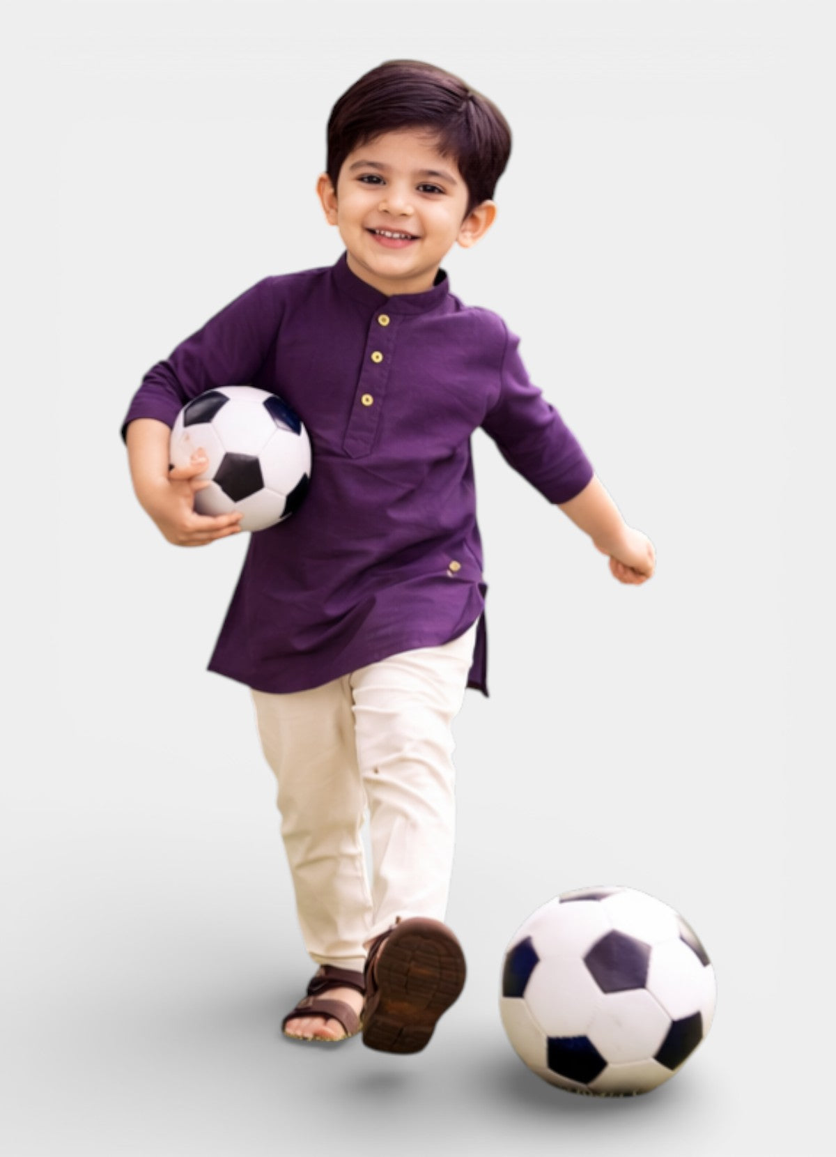 TATTVA Boys Cotton Solid Ethnic Kurta