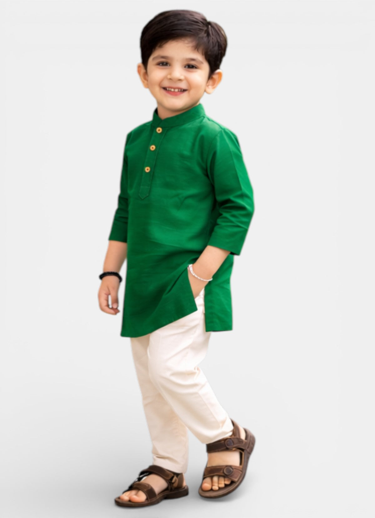 TATTVA Boys Cotton Solid Ethnic Kurta