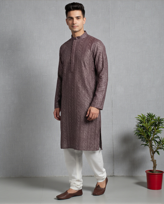 Tattva Men Printed Regular Kurta with Pyjama