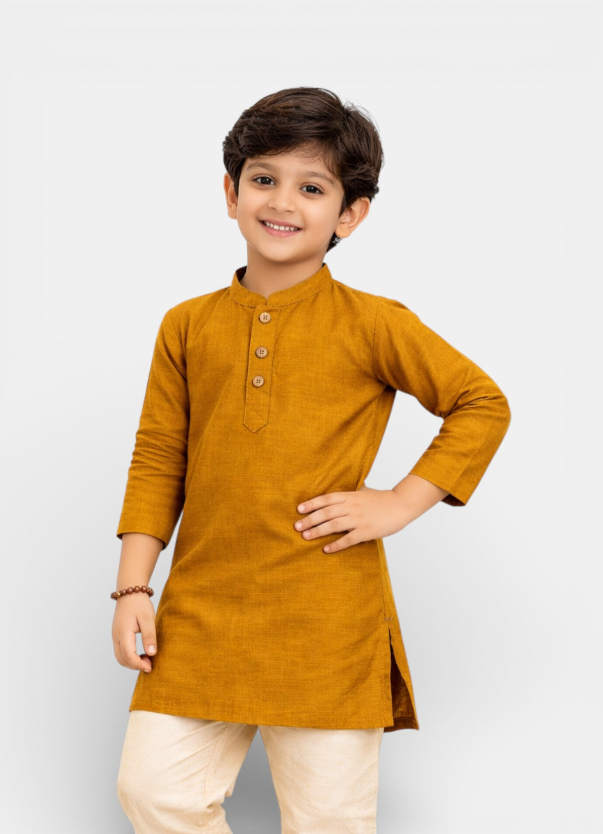 TATTVA Boys Cotton Solid Ethnic Kurta