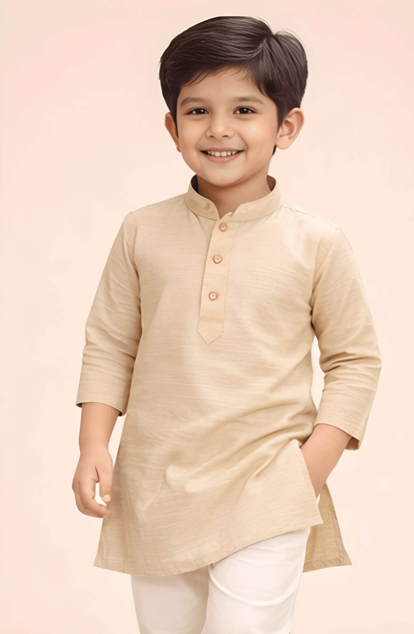 TATTVA Boys Cotton Solid Ethnic Kurta