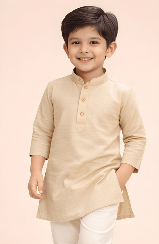 TATTVA Boys Cotton Solid Ethnic Kurta
