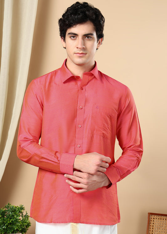 Tattva Men Fuchsia Solid Shirt