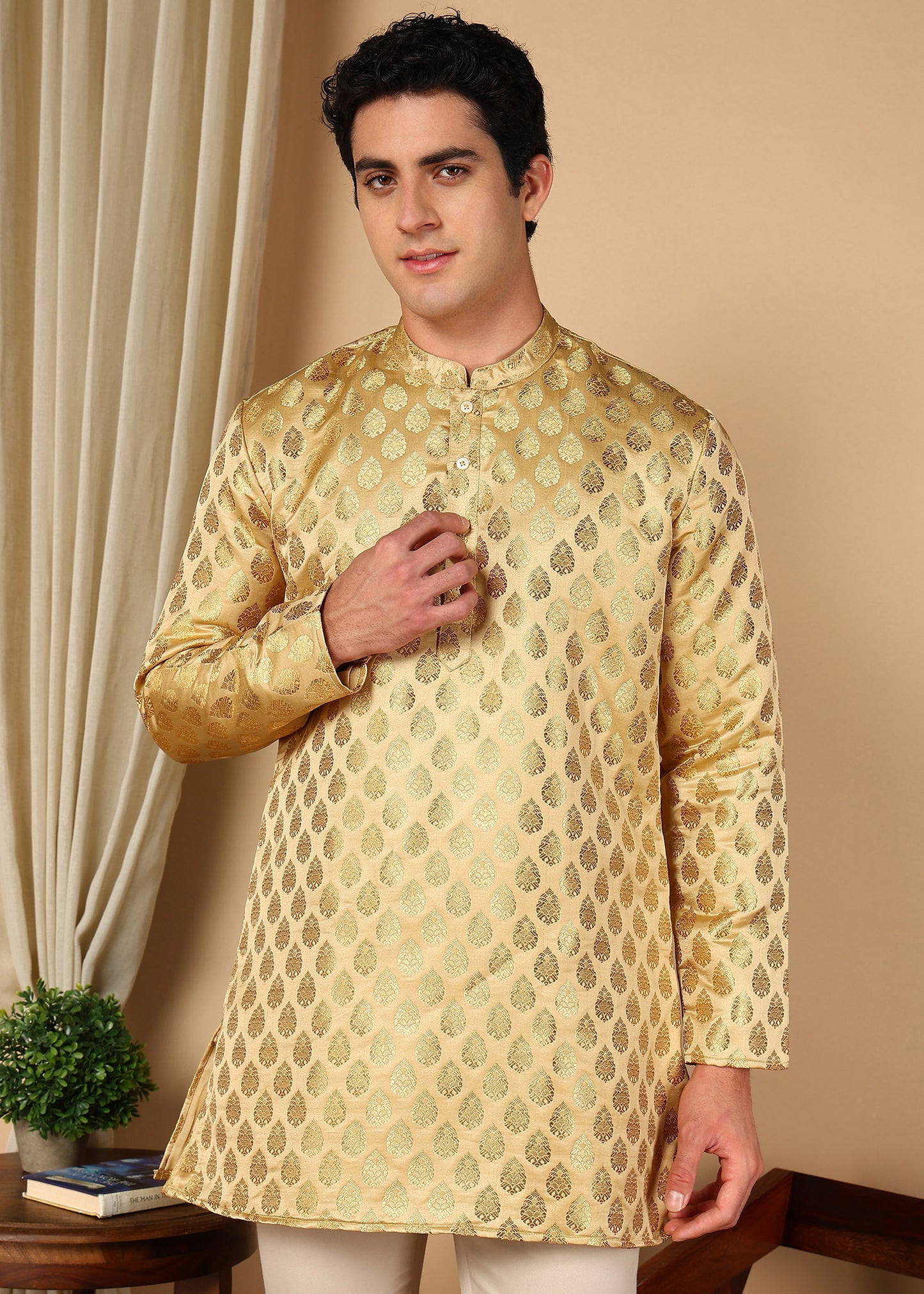 Tattva Men Ethnic Motifs Printed Short Kurta