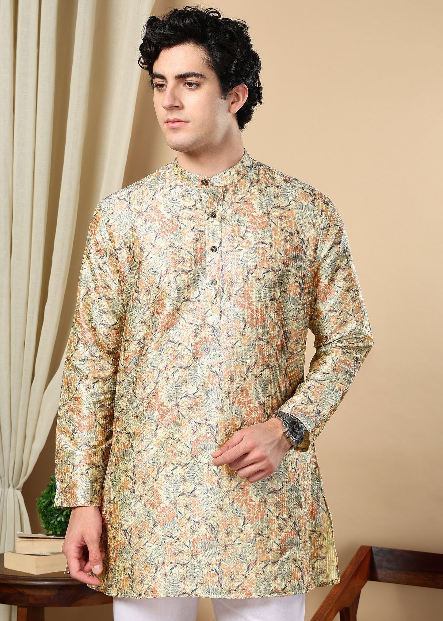 Tattva Multi Color Printed Short Kurta