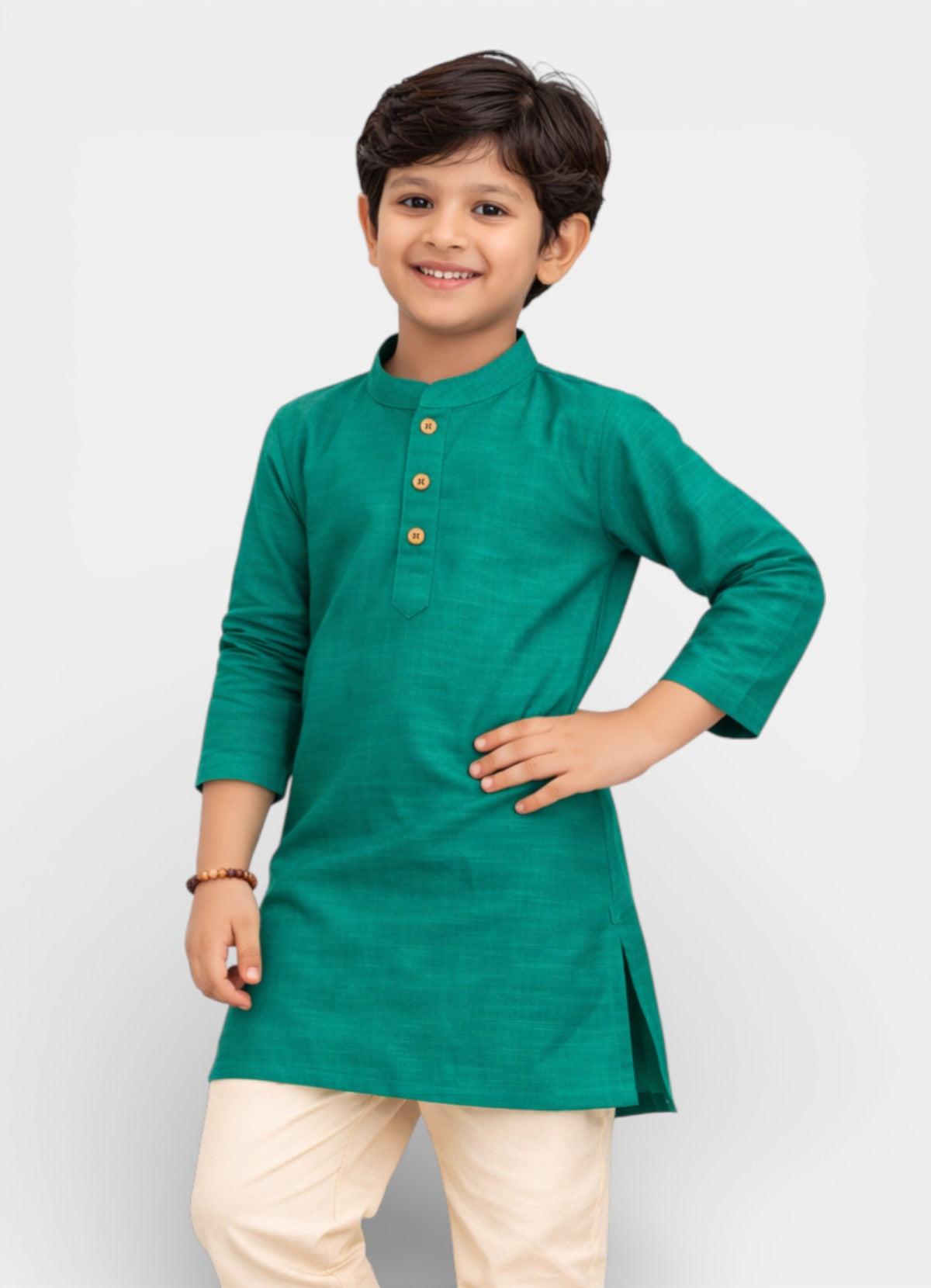 TATTVA Boys Cotton Solid Ethnic Kurta