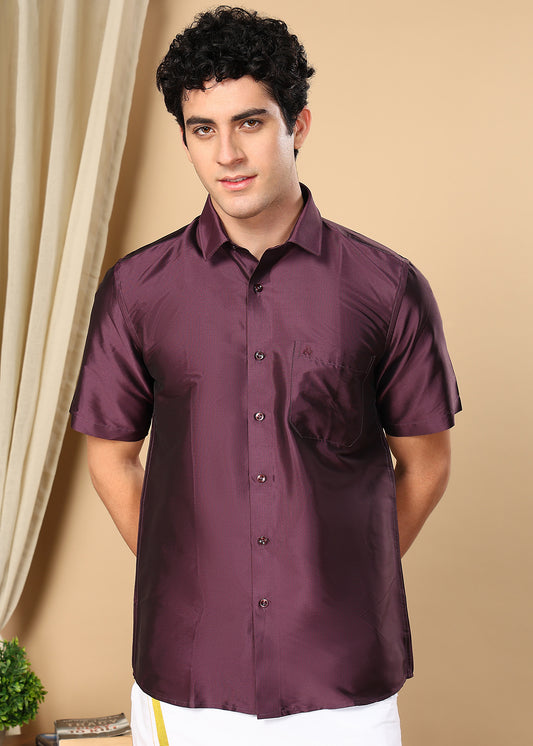 Tattva Slim Solid Half Sleeve Casual Shirt