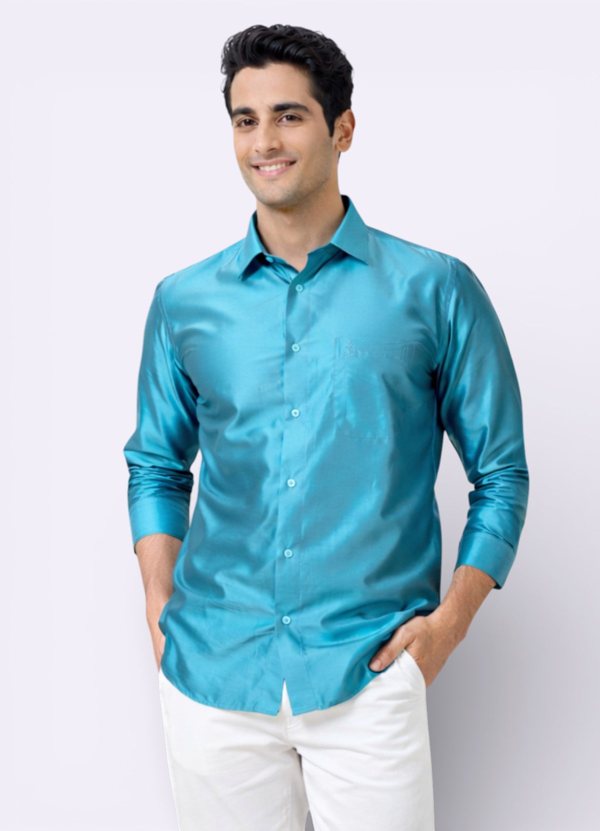 Tattva Men Solid Premium Polyester Casual Shirt