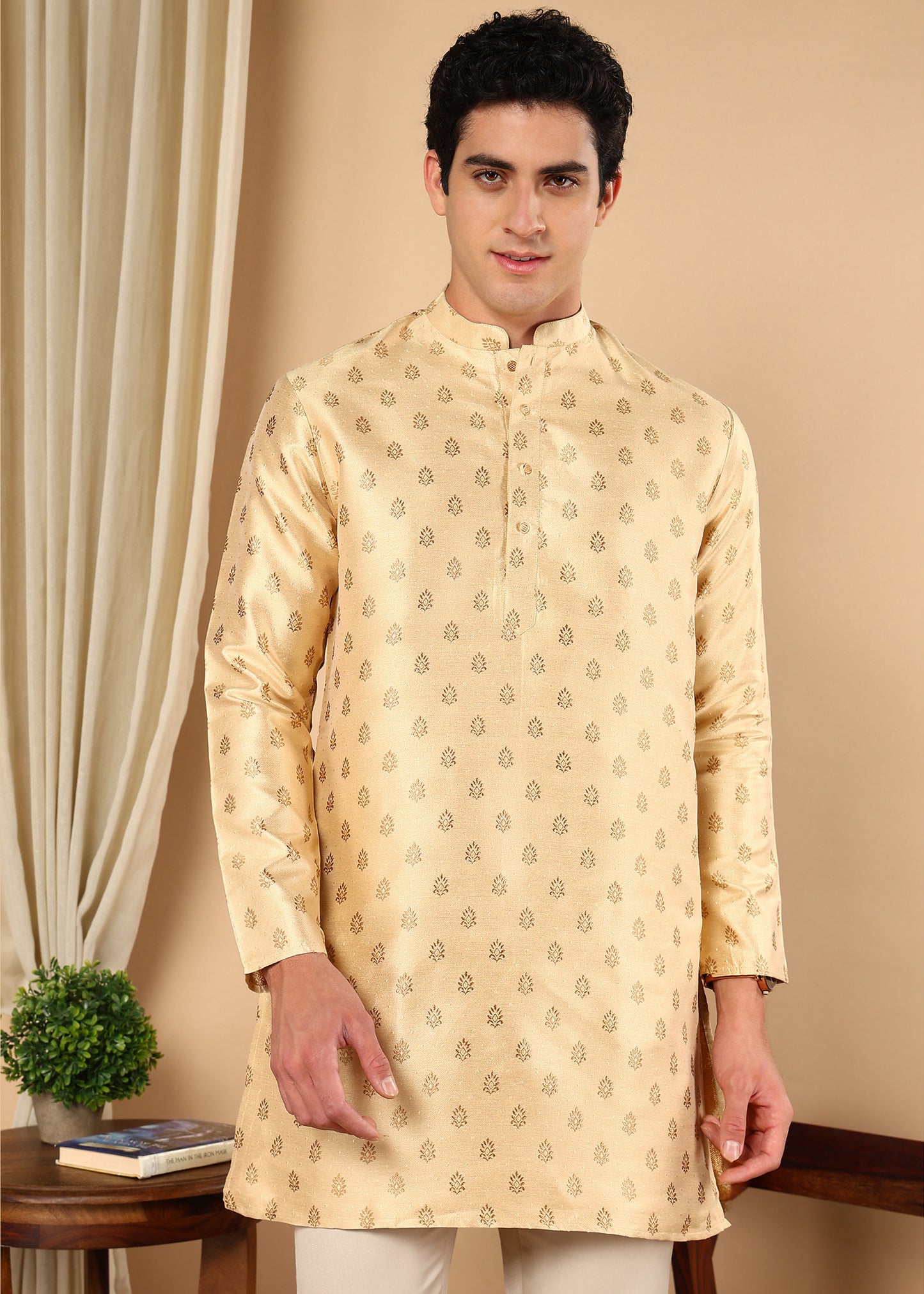 Tattva Men Ethnic Motifs Printed Short Kurta