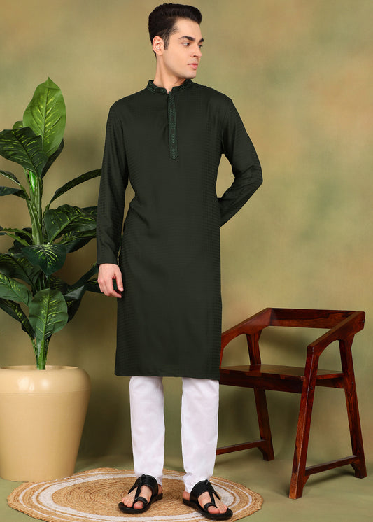 Tattva Men Geometric Kurta Pyjama Set