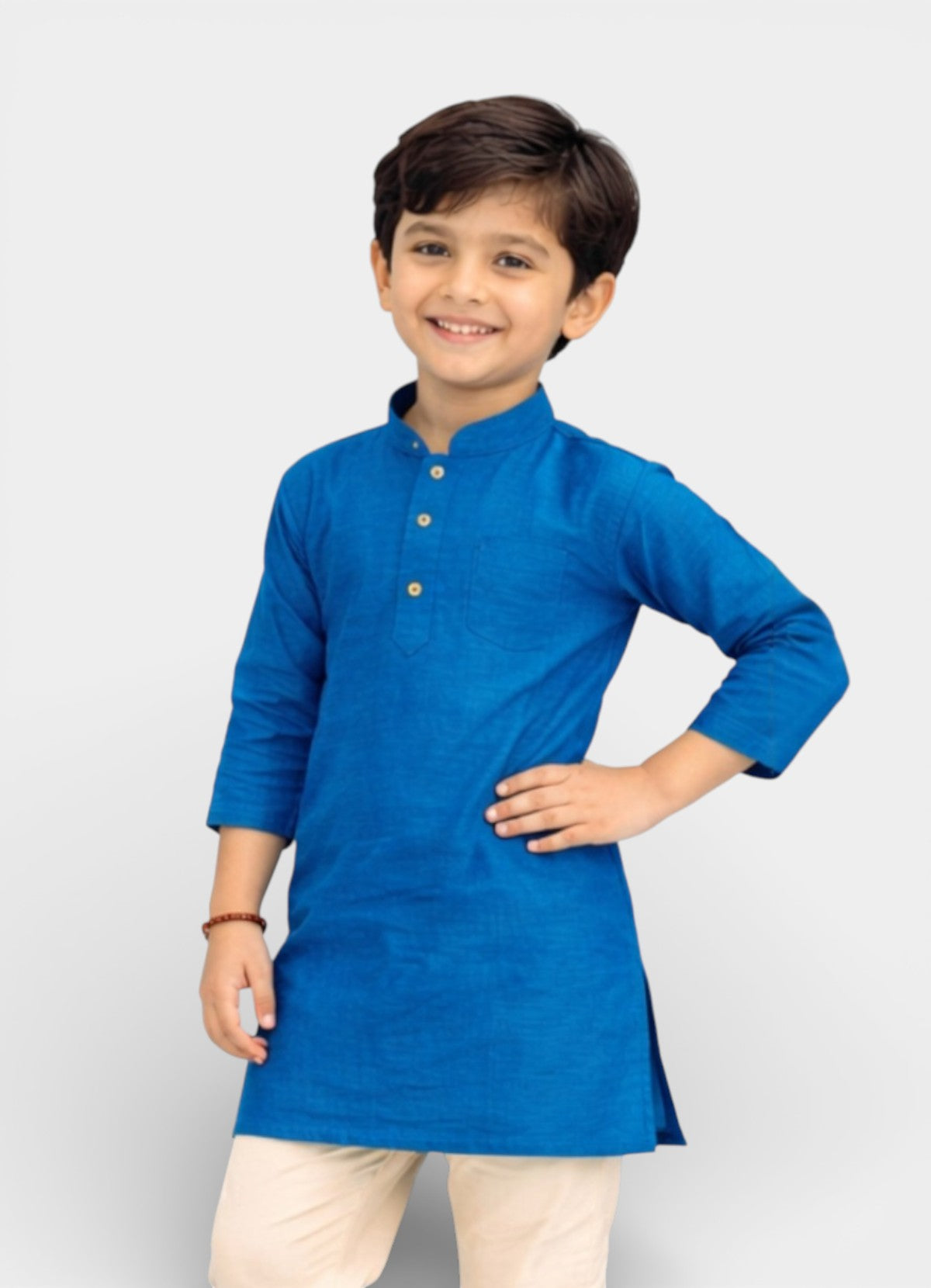 TATTVA Boys Cotton Solid Ethnic Kurta