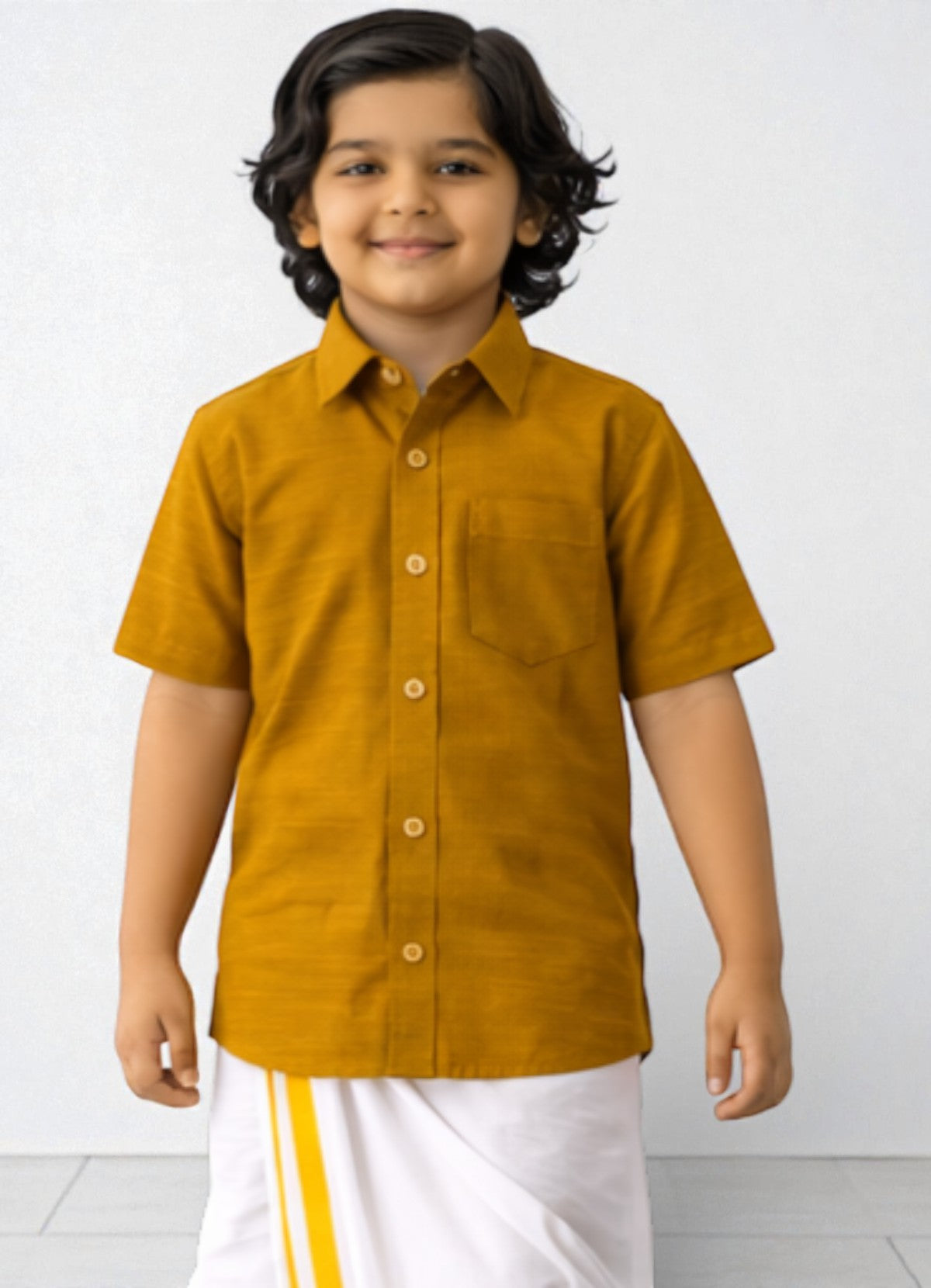 TATTVA Boys Solid Cotton Half Sleeves Shirt