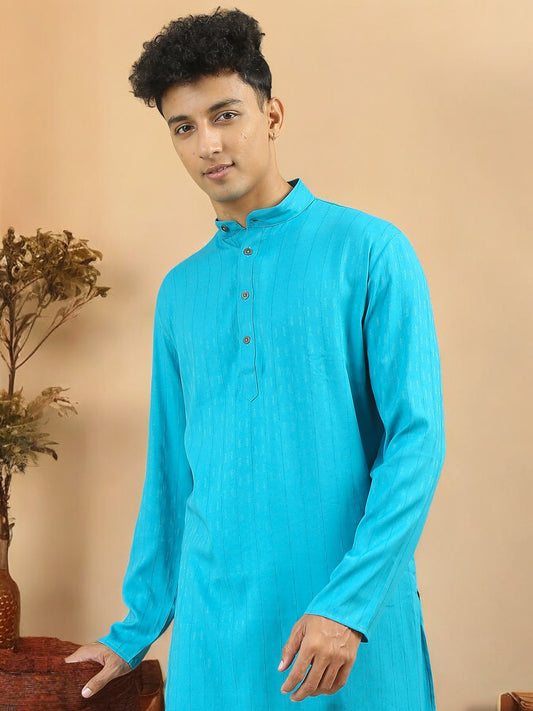 Tattva Men Cotton Blend Kurta Pyjama Set