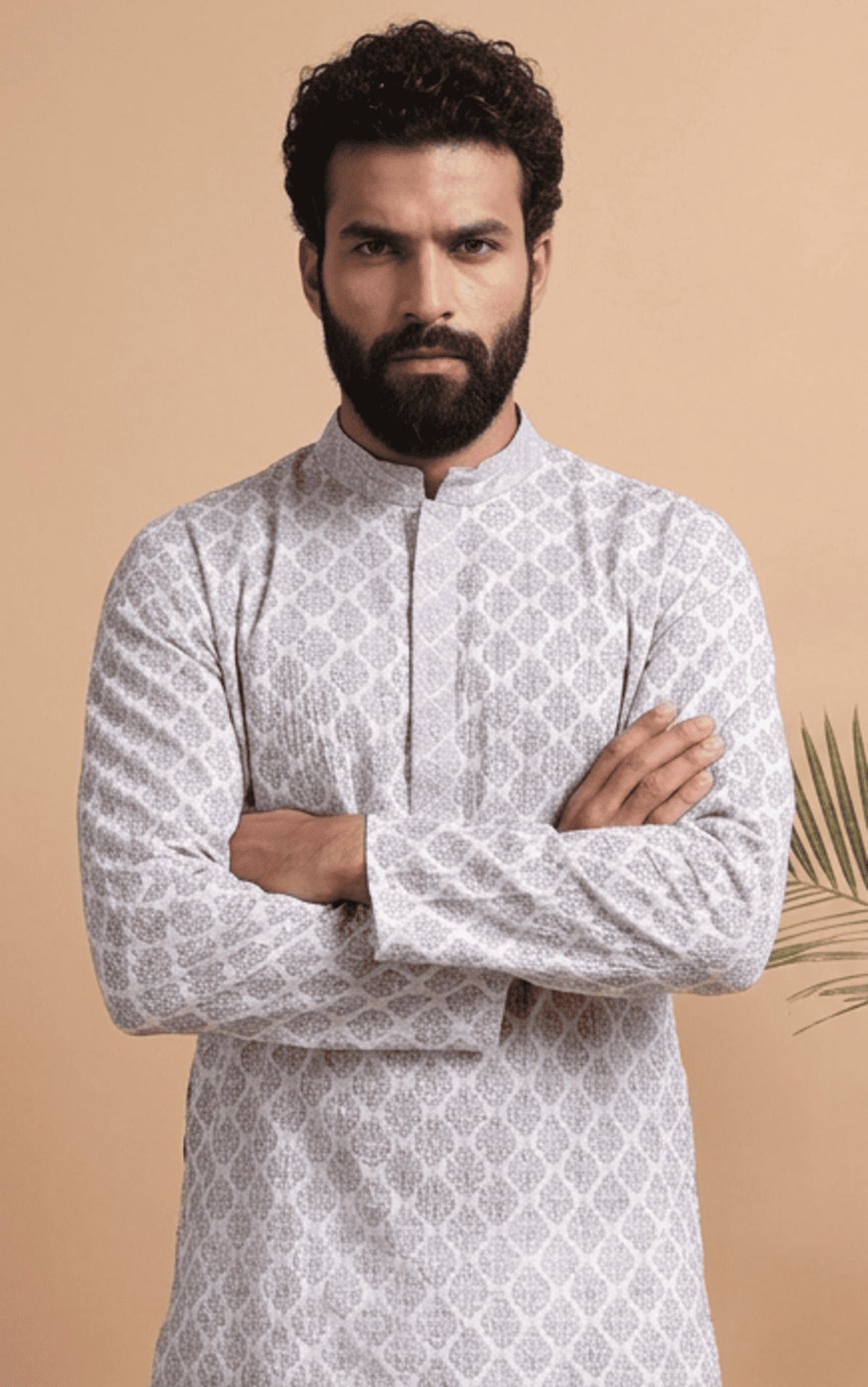 Tattva Sequined Woven Design Long Kurta