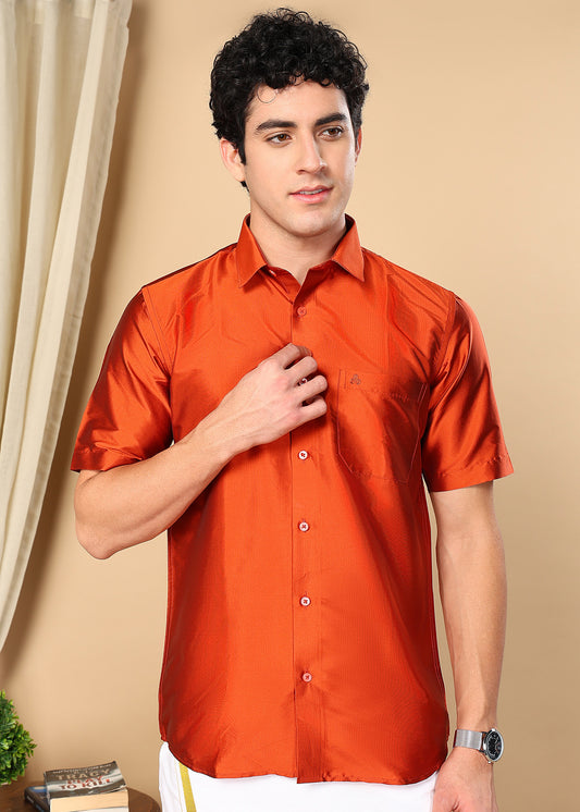 Tattva Slim Solid Half Sleeve Casual Shirt