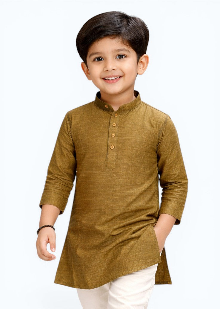 TATTVA Boys Cotton Solid Ethnic Kurta
