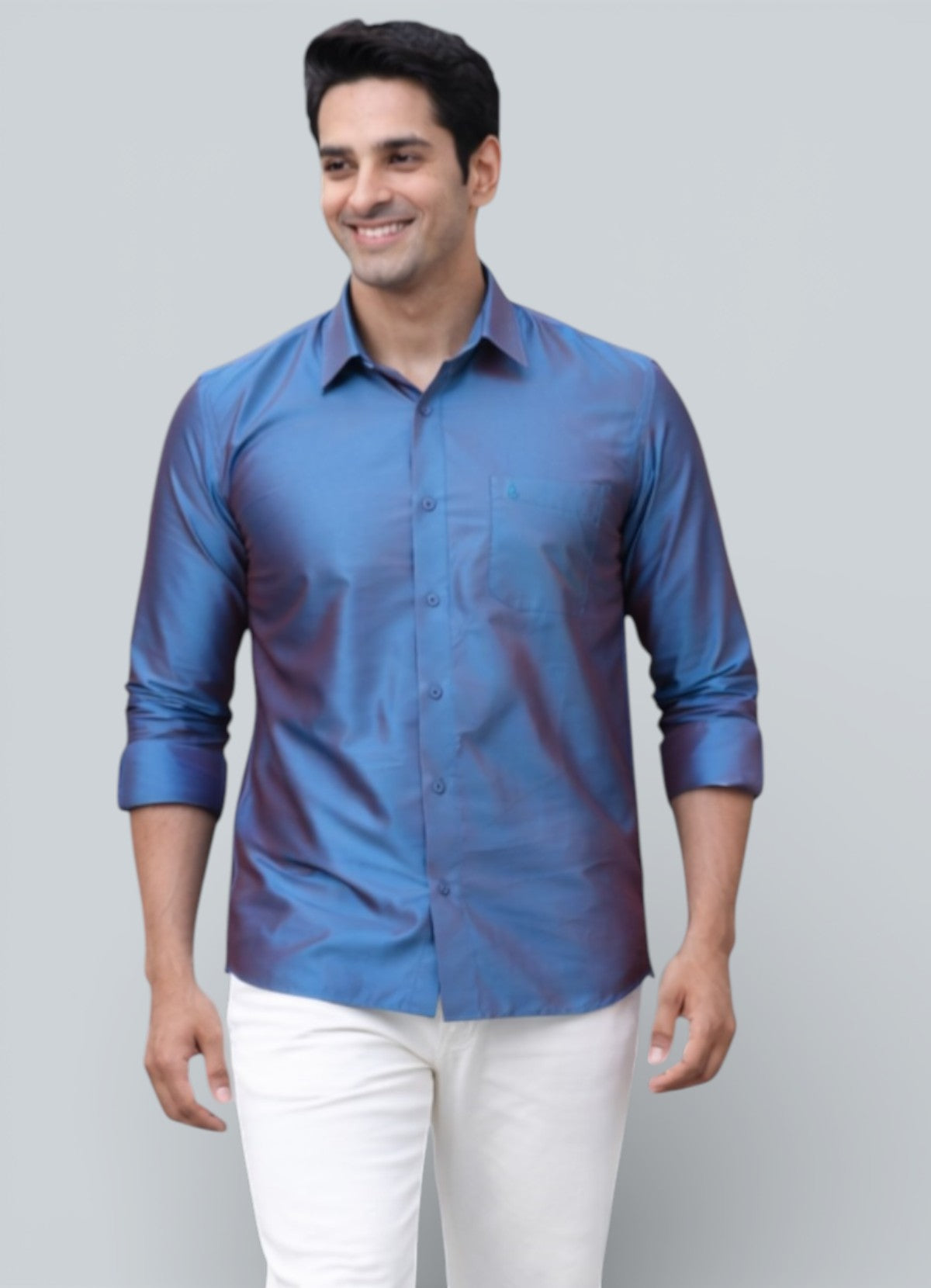 Tattva Men Solid Premium Polyester Casual Shirt