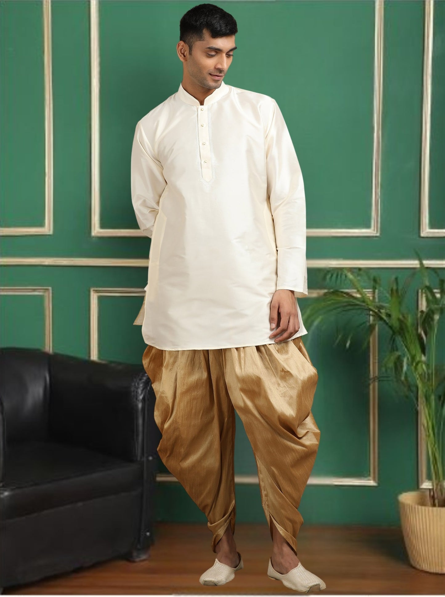 Tattva Cream Toned Short Kurta