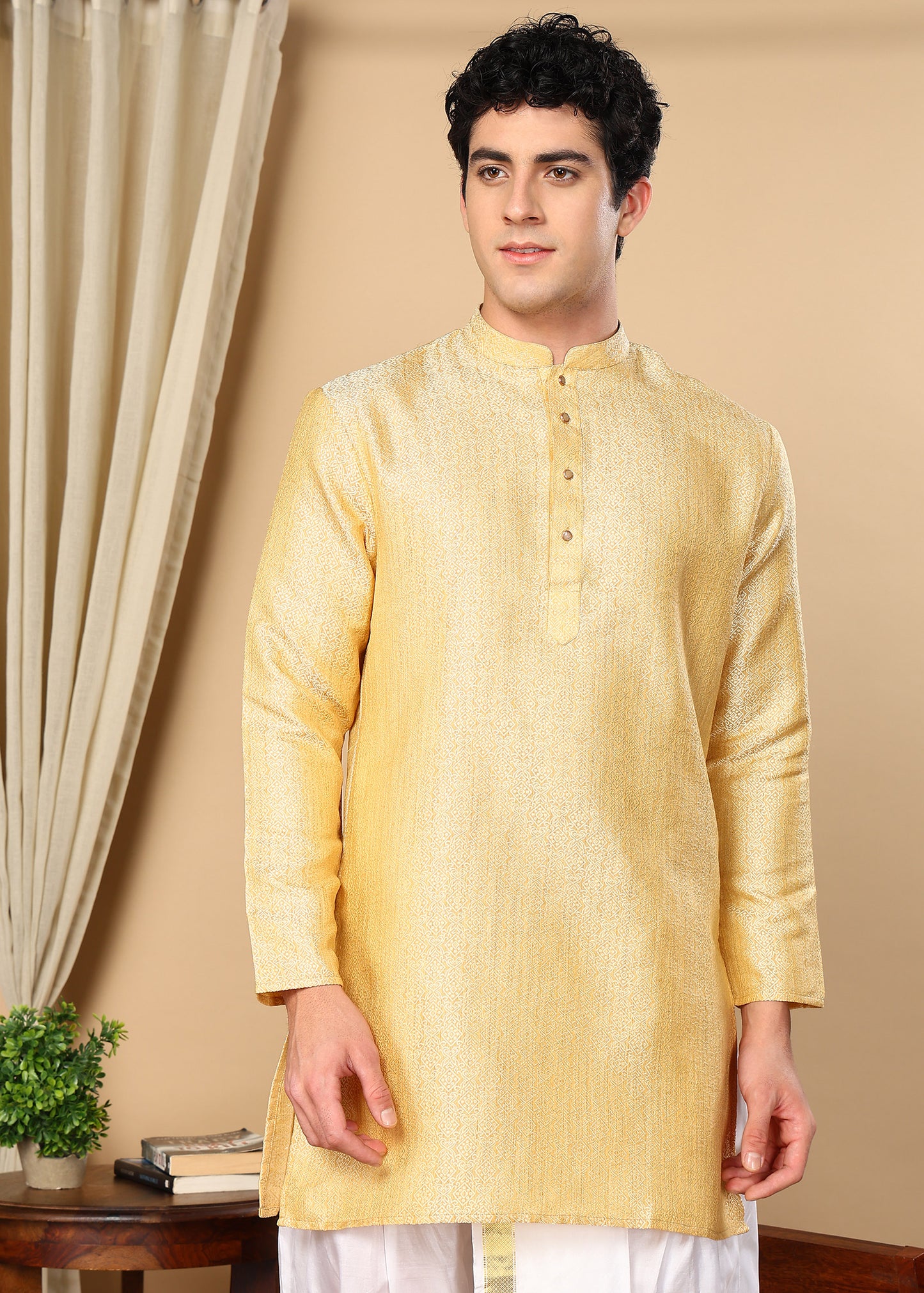 Tattva Ethnic Motifs Printed Mandarin Collar Straight Kurta