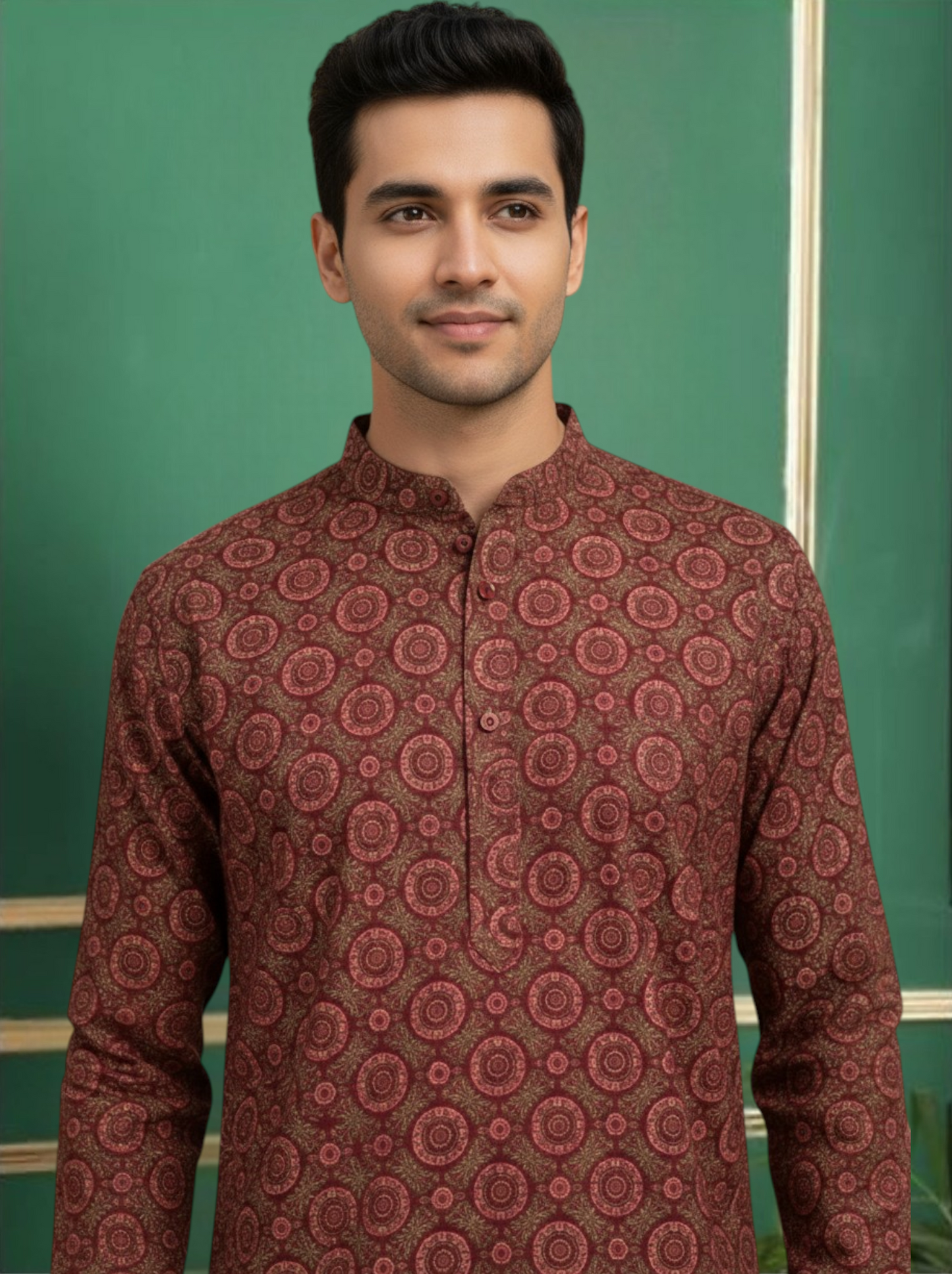Tattva Men Printed Super Short Kurta