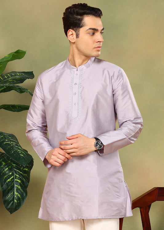 Tattva Men Solid Opaque Short Kurta
