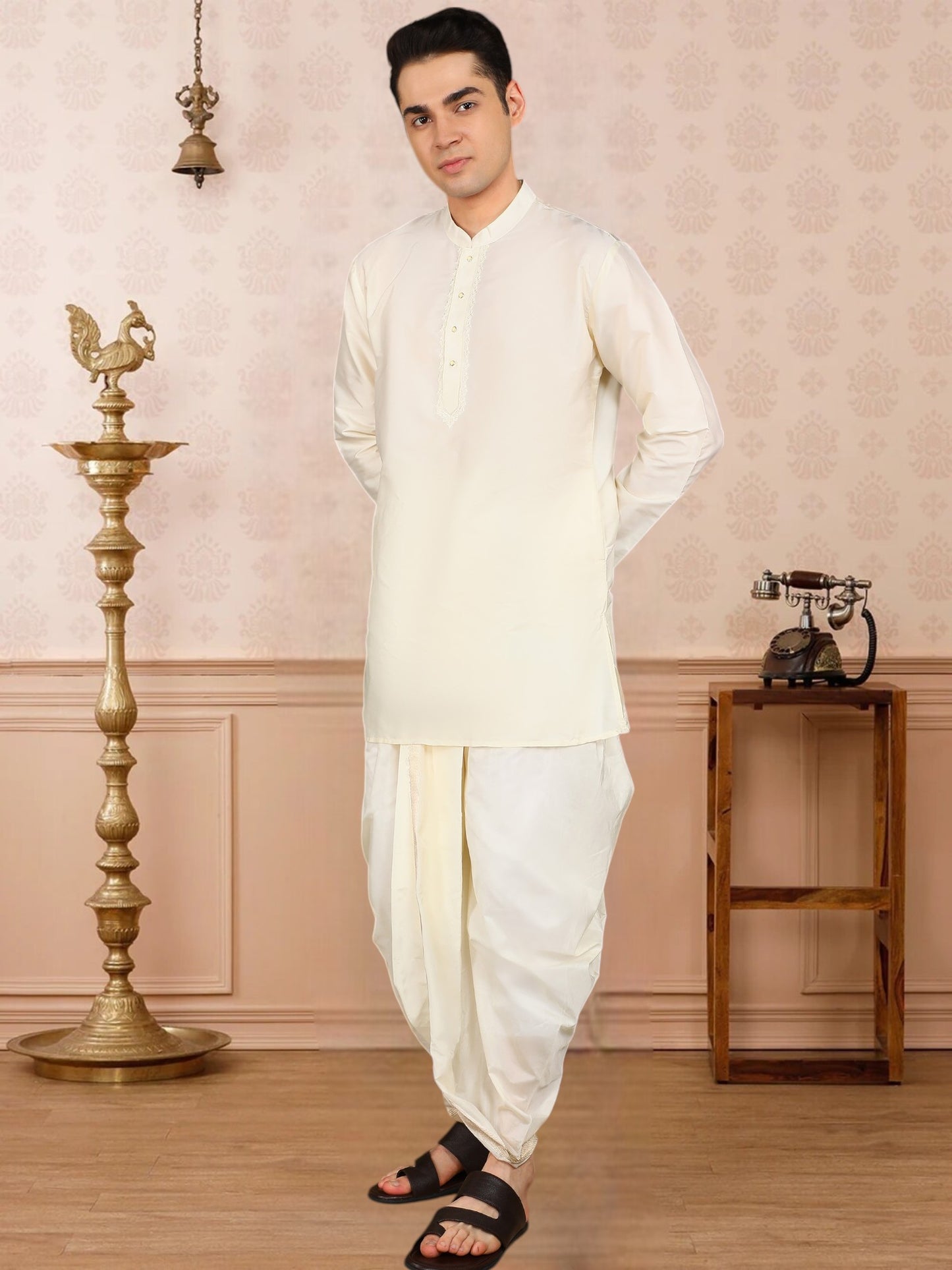 Tattva Men Art Silk Ethnic Kurta Set