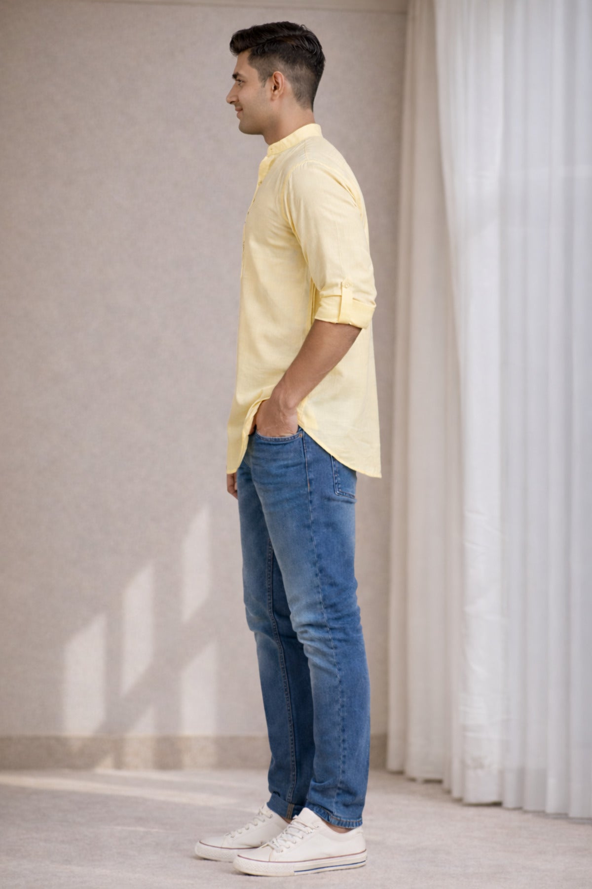 Tattva Men Premium Cotton Printed Straight Kurta