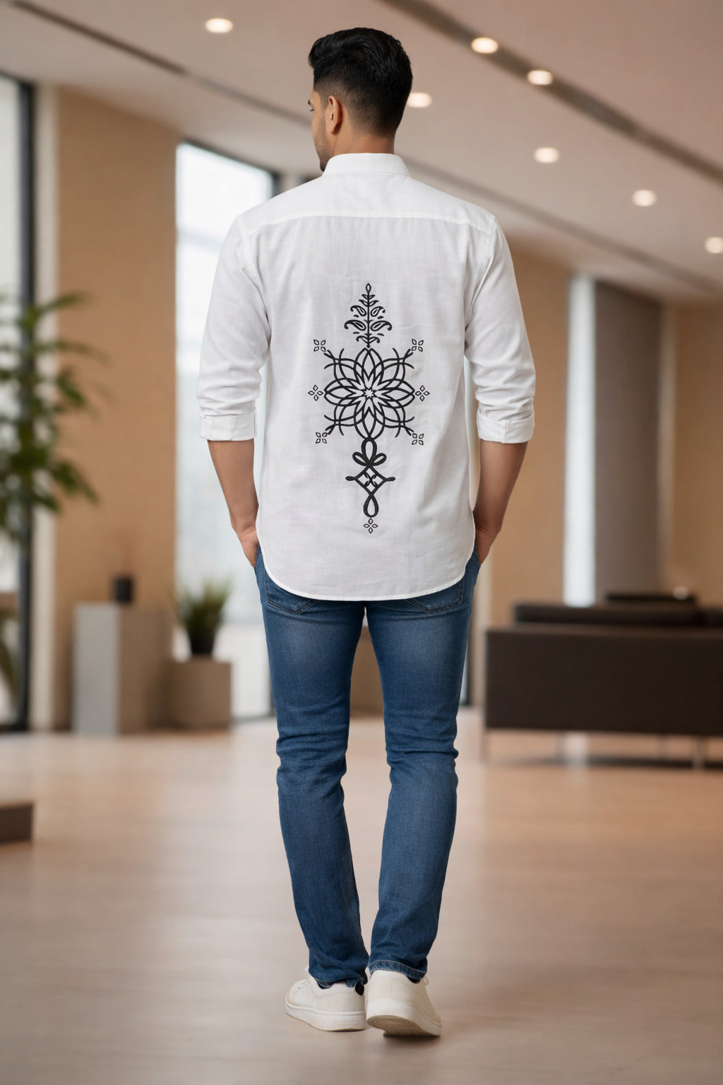 Tattva Men Premium Cotton Printed Straight Kurta