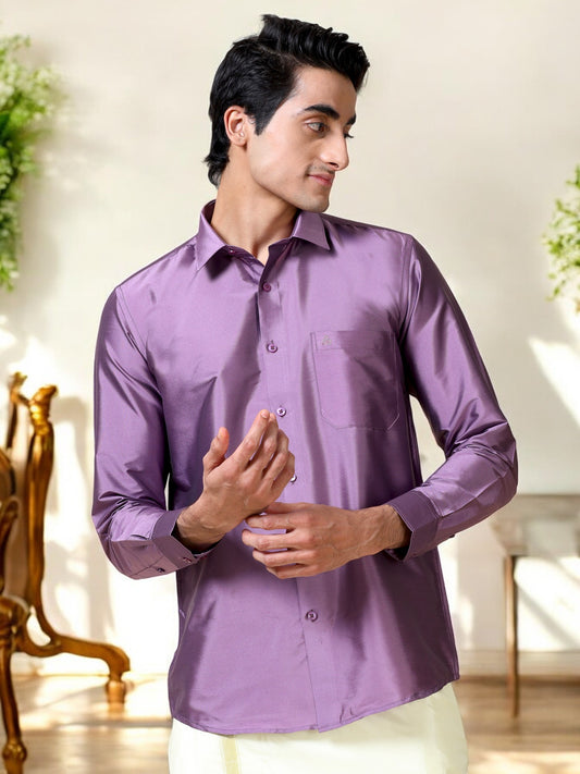 Tattva Men Slim Fit Solid Cut Away Collar Casual Shirt