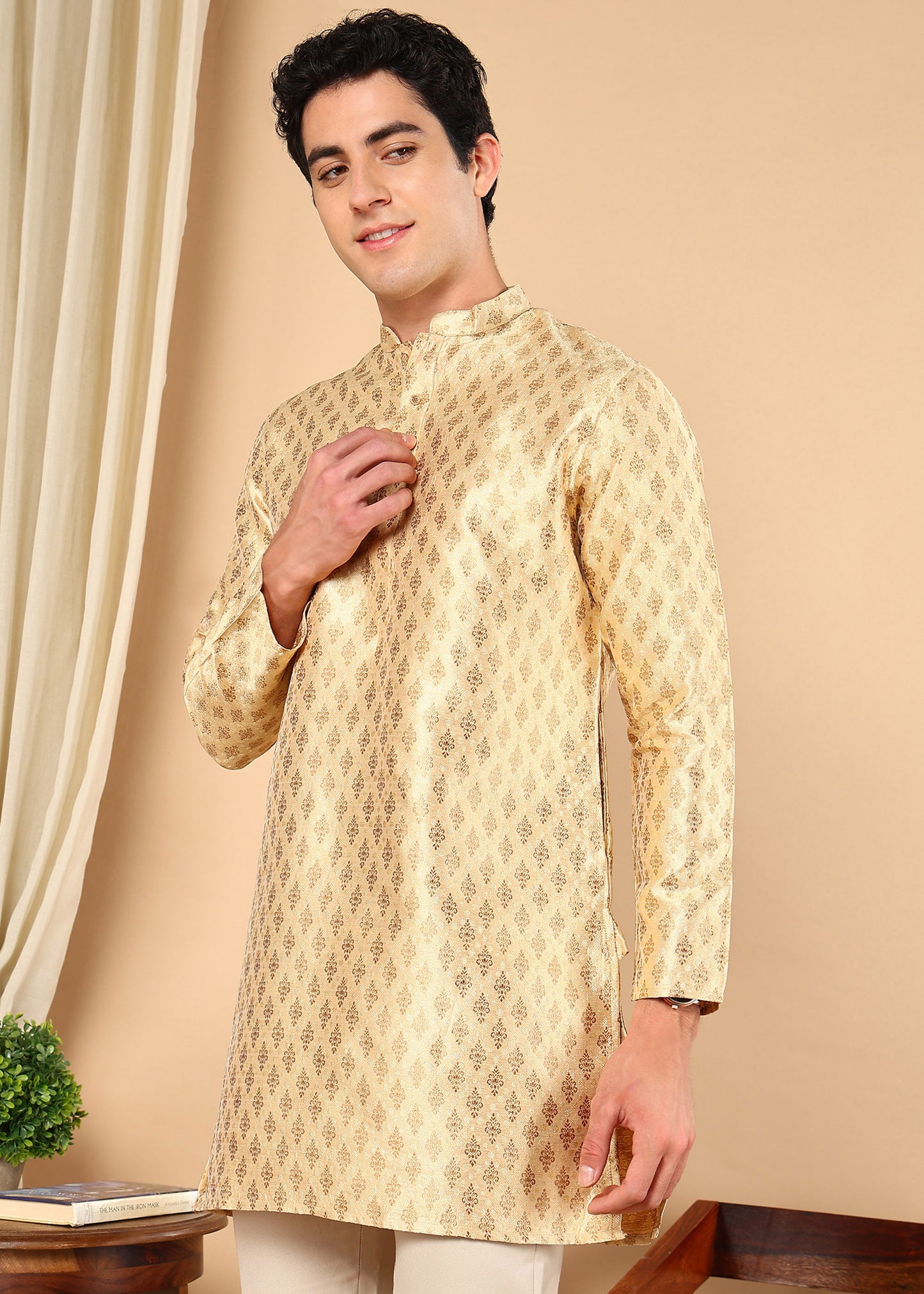 Tattva Men Ethnic Motifs Printed Short Kurta